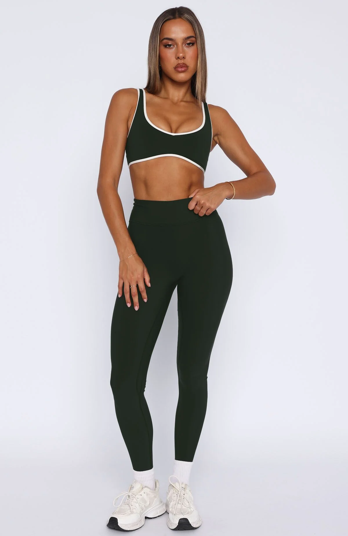 Go Getter High Waisted Leggings Forest - Image 2