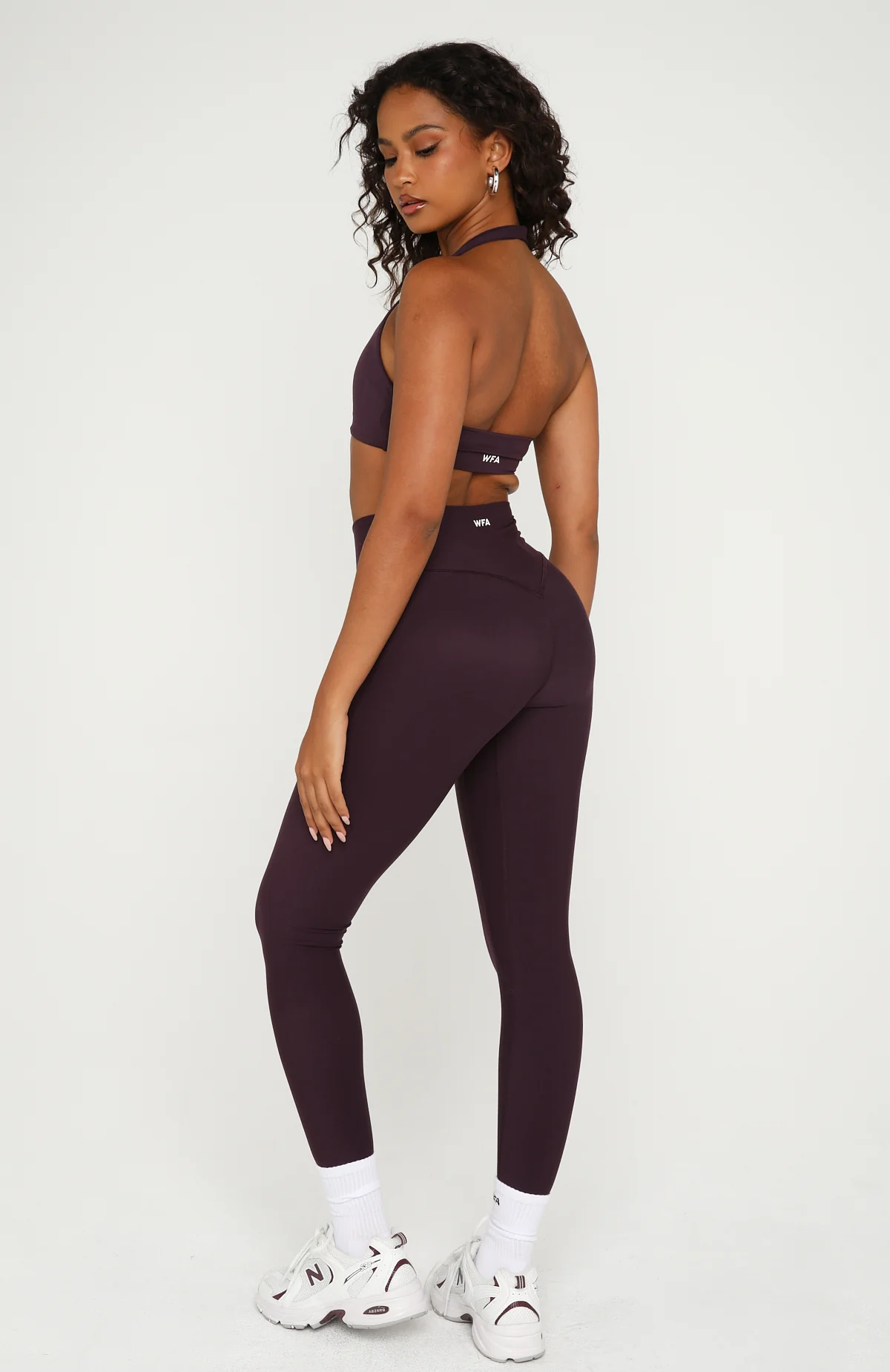 Go Getter High Waisted Leggings Midnight Plum - Image 4