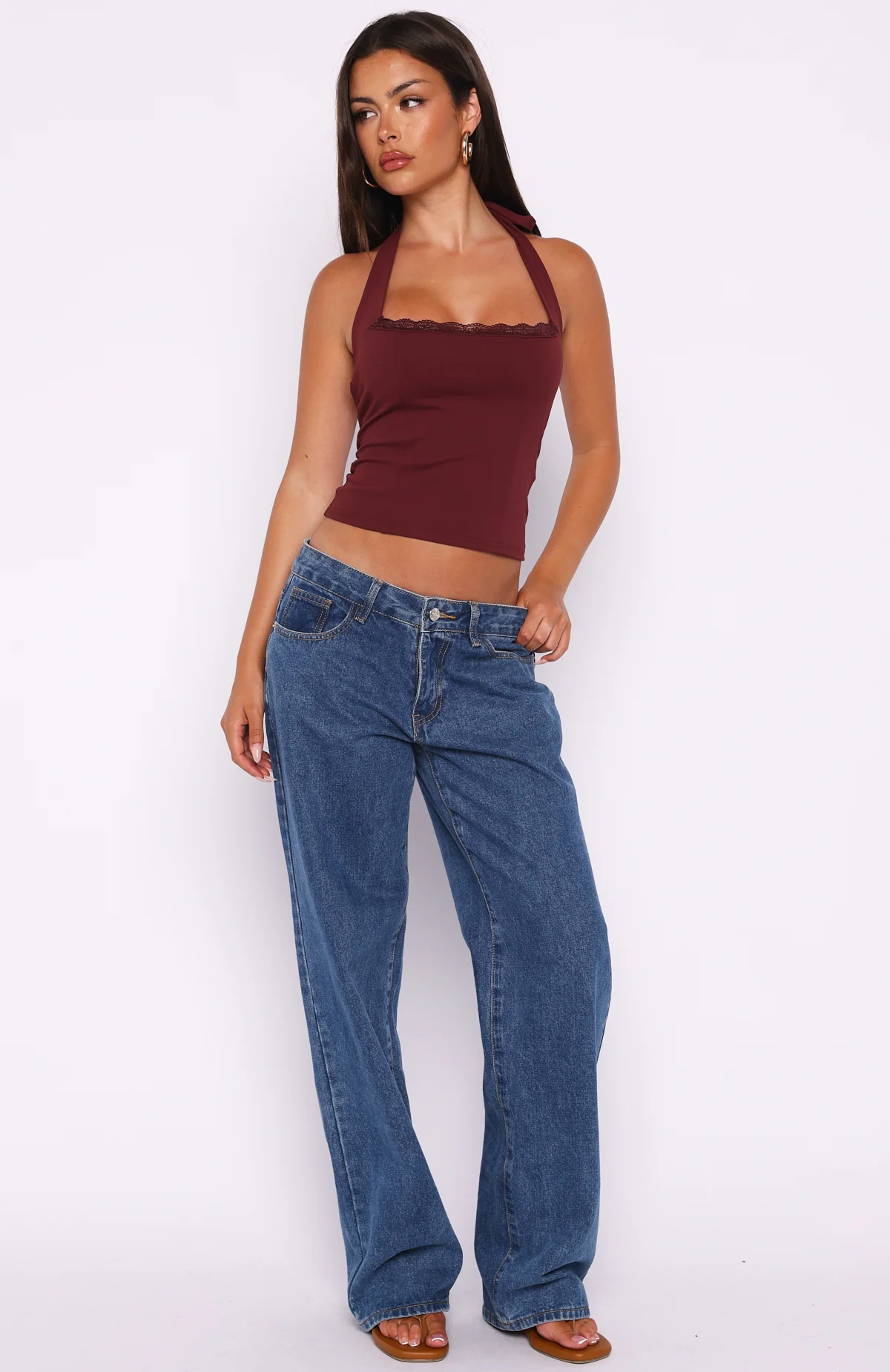 Good Feels Halter Top Burgundy - Image 5