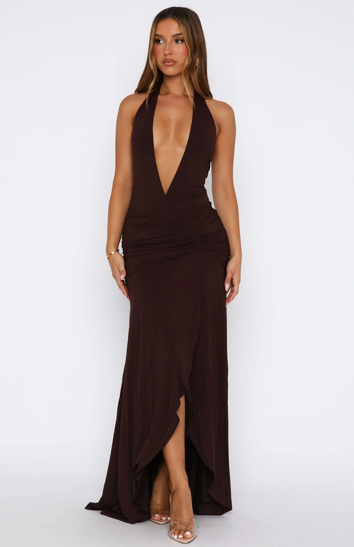 Grande Dame Maxi Dress Chocolate - Image 2