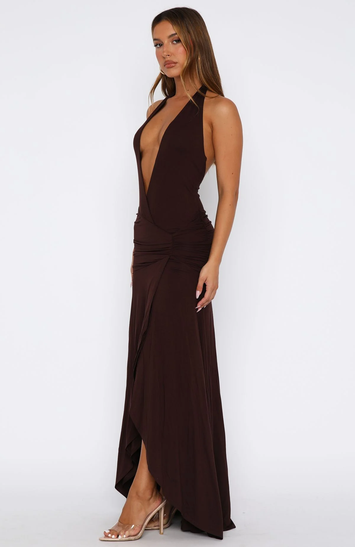 Grande Dame Maxi Dress Chocolate - Image 3