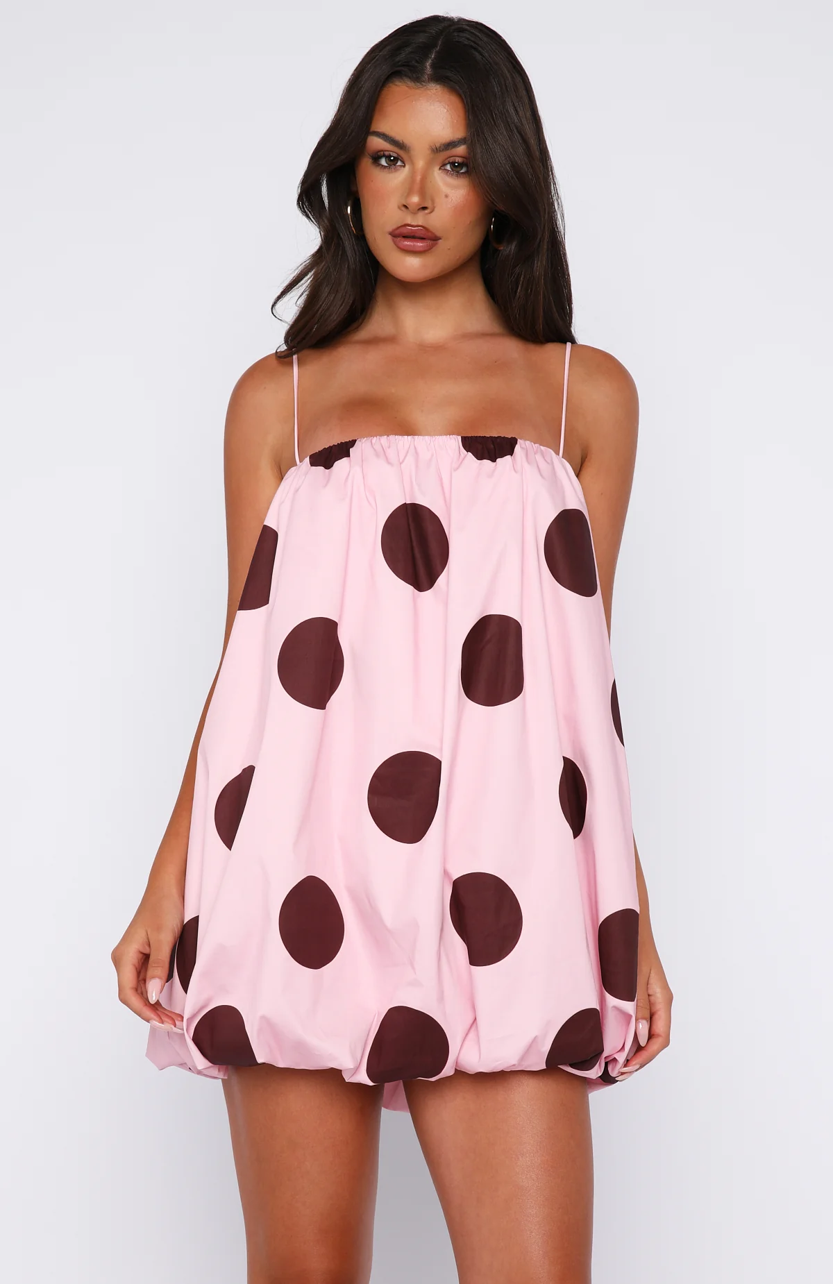 Gravity Lost Mini Dress Pink Polka Dot - Image 2
