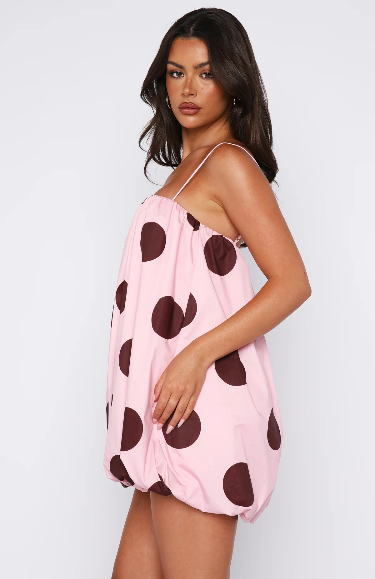 Gravity Lost Mini Dress Pink Polka Dot - Image 3