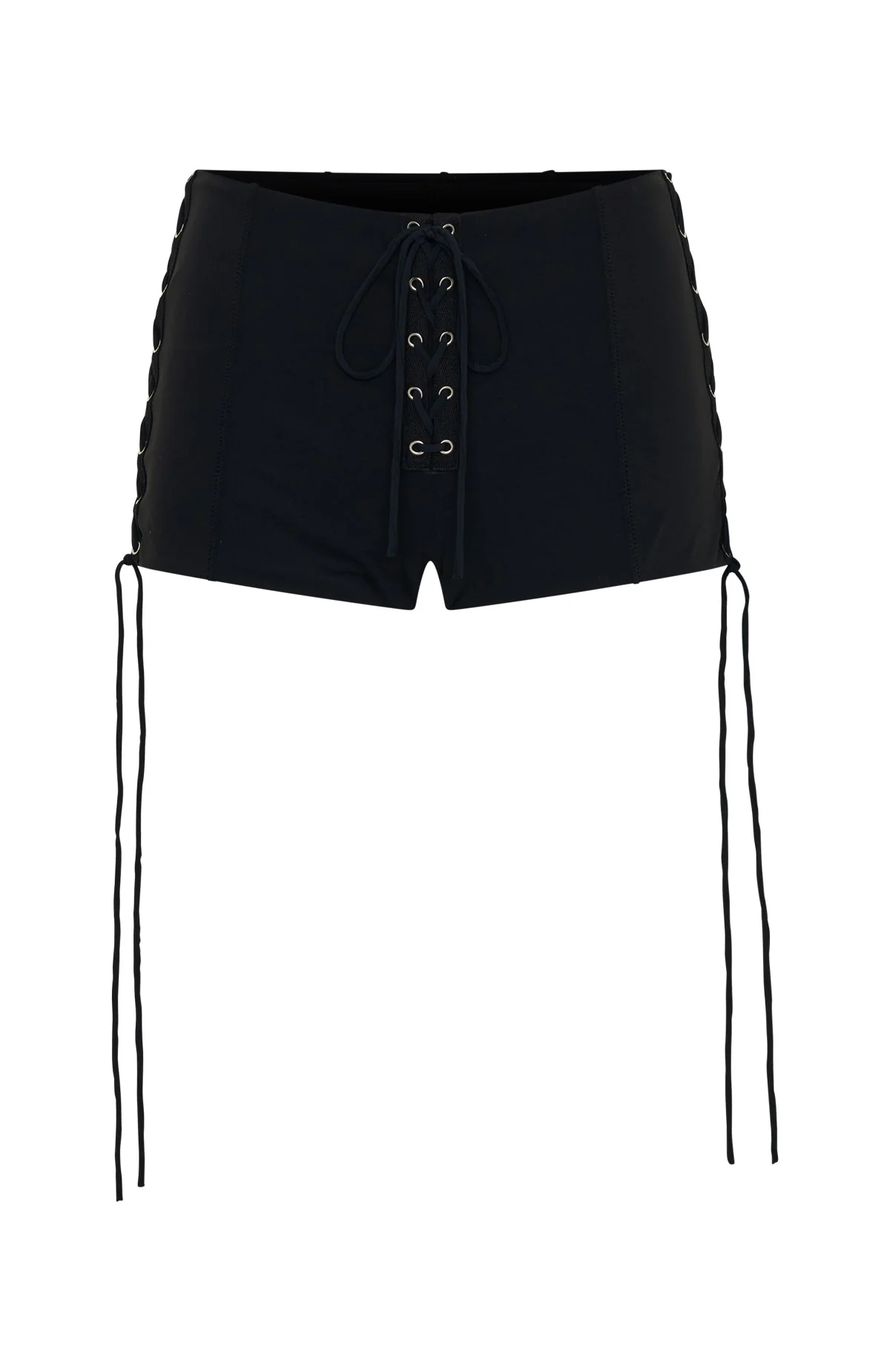 Grunge Mini Shorts Black - Image 8