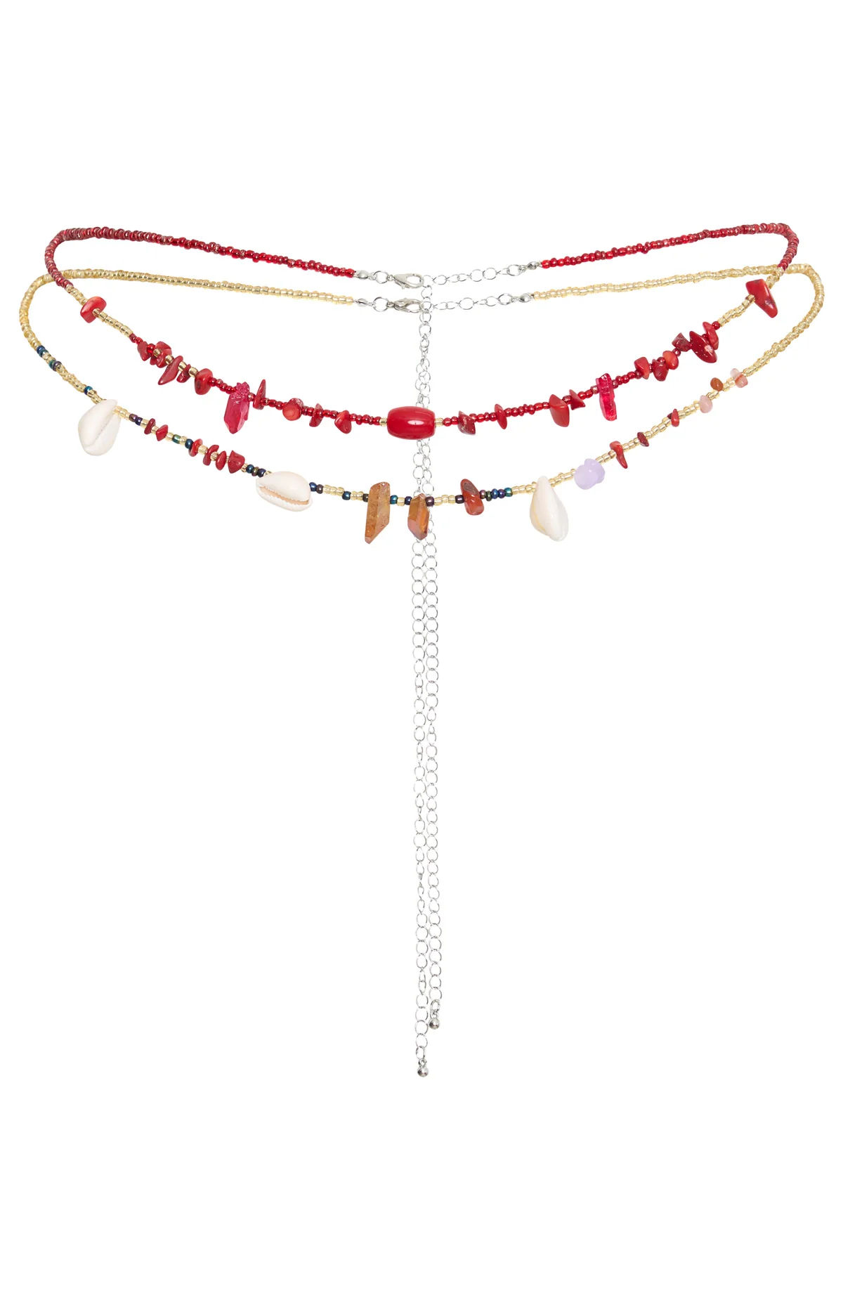 Hanalei Body Chain Red/Gold - Image 2