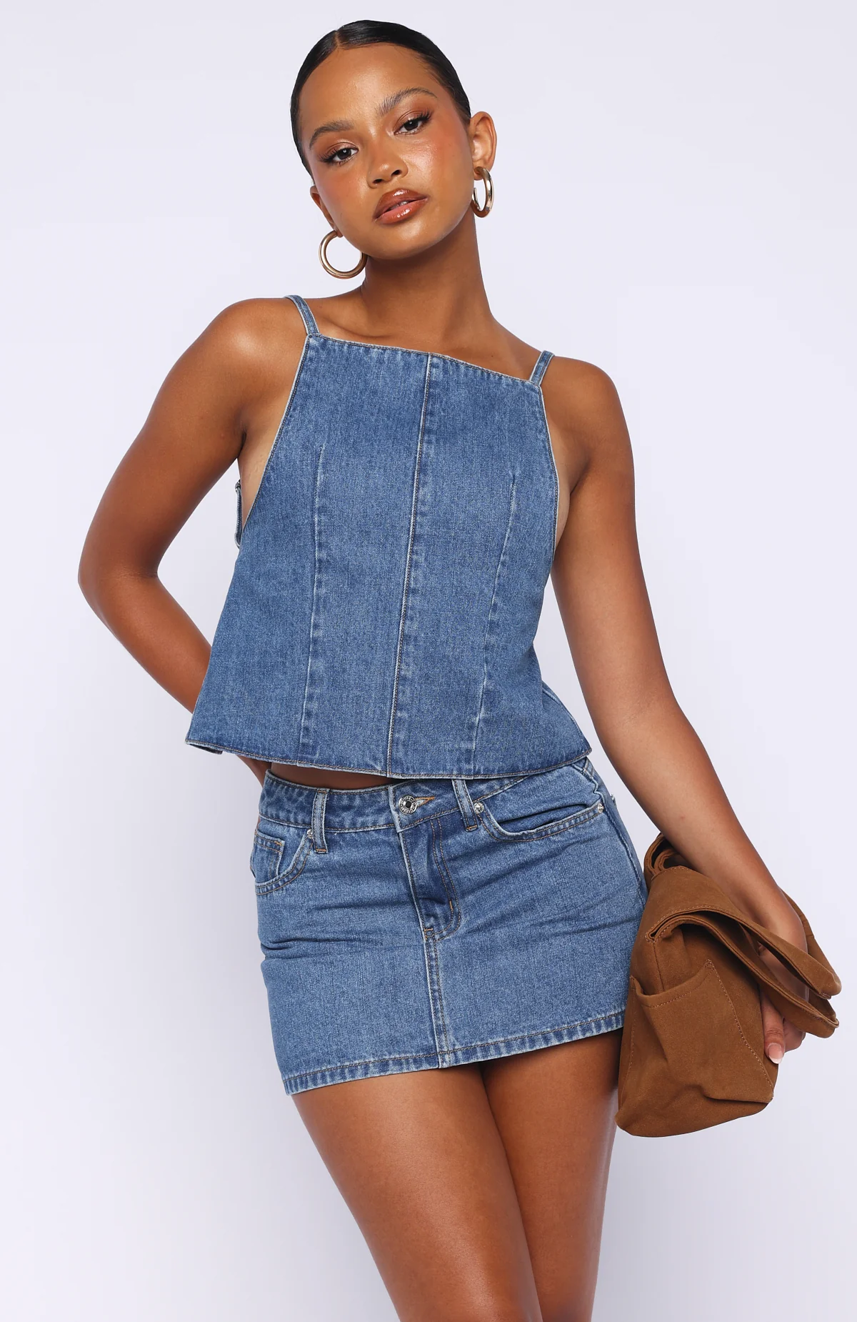 Happiness Is Key Denim Top Admiral Blue - Image 3