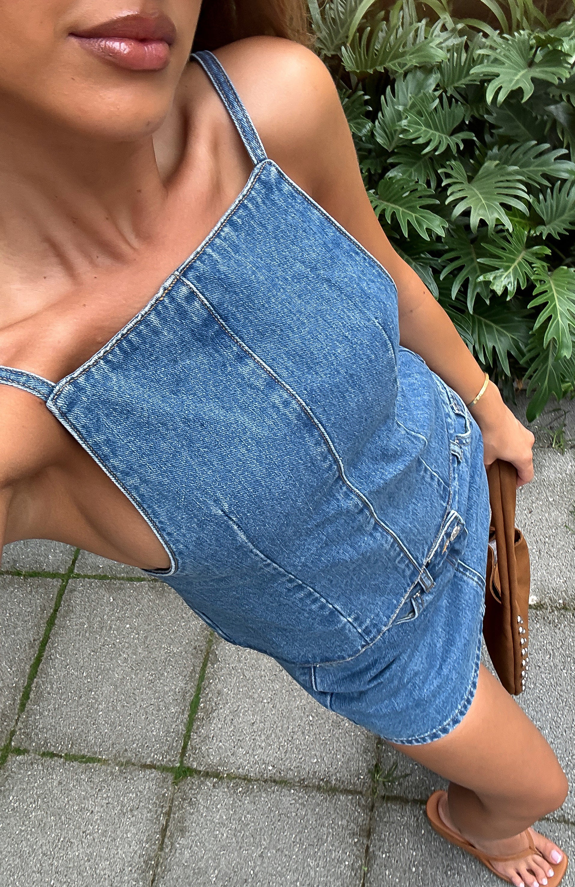 Happiness Is Key Denim Top Admiral Blue - Image 6