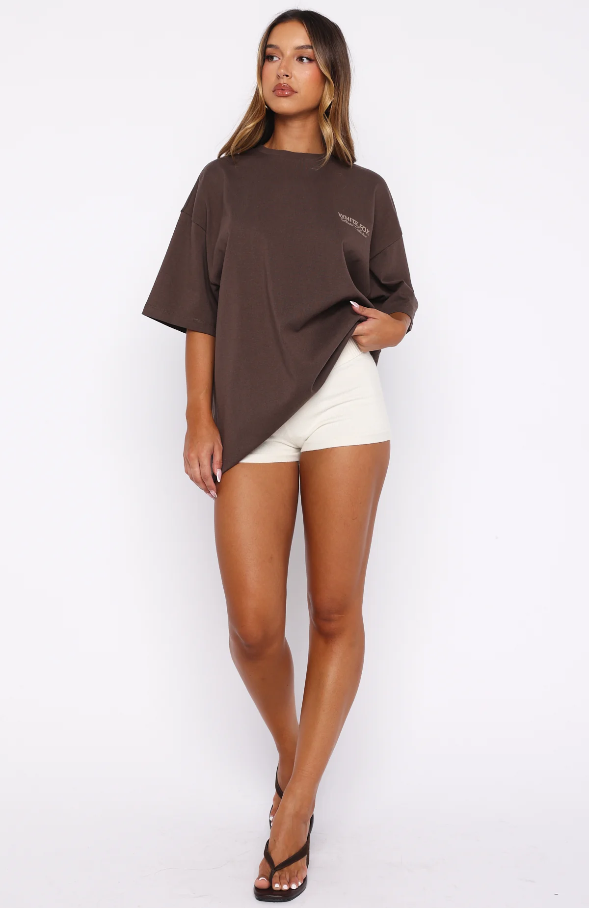 Having My Way Oversized Tee Chocolate - Image 6