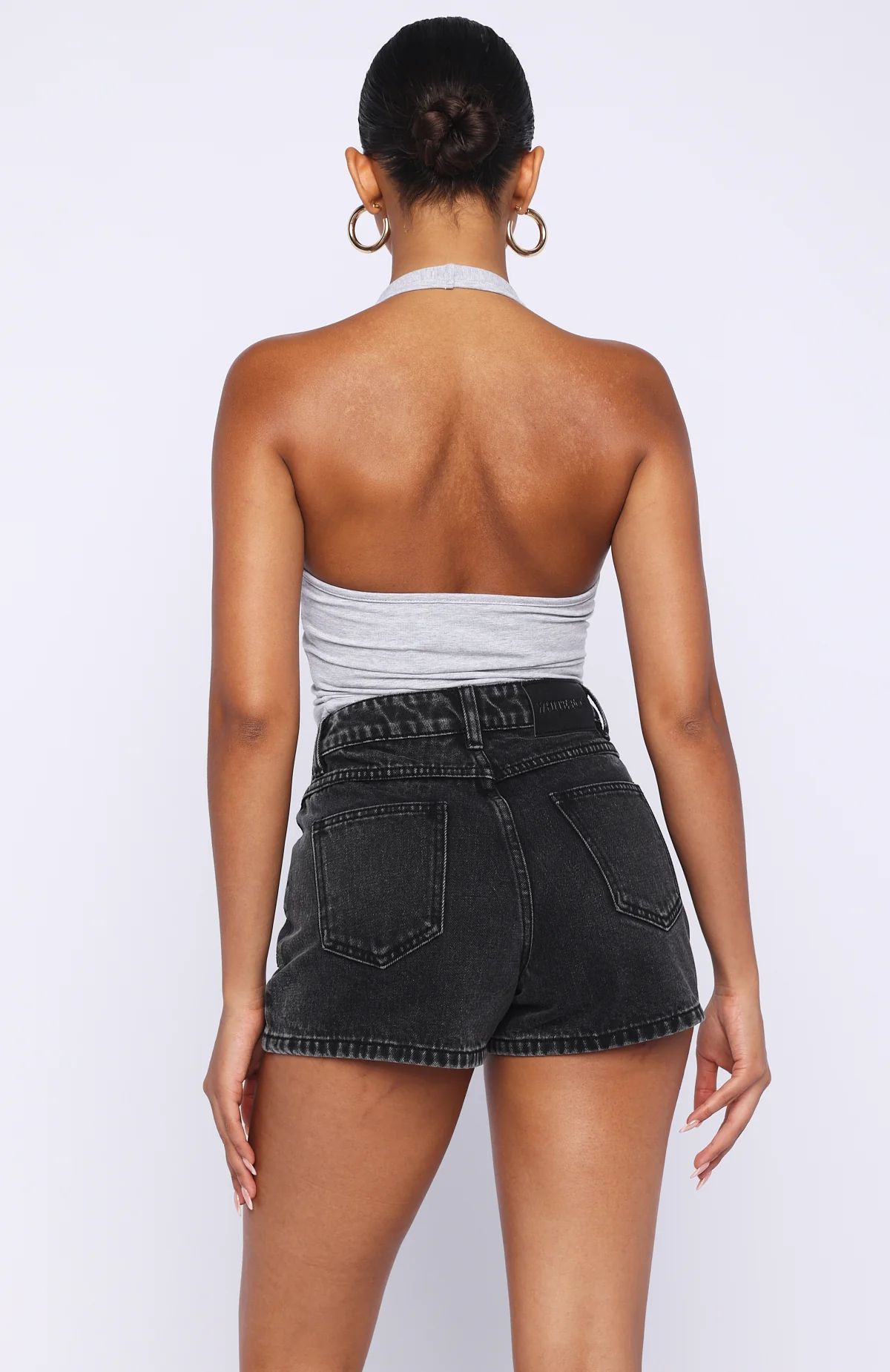 Hayley High Rise Denim Shorts Black Acid - Image 4