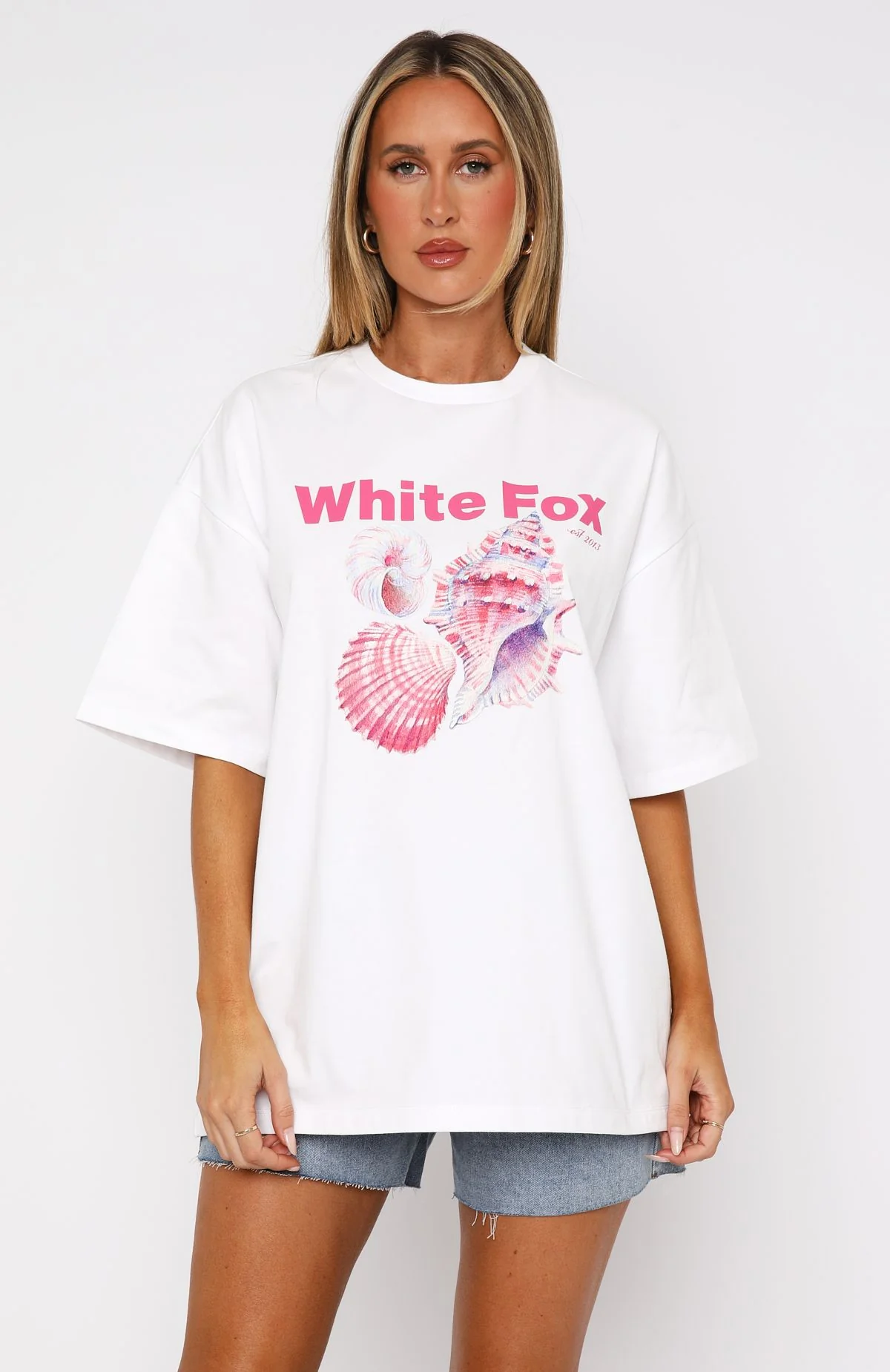 Hear The Ocean Oversized Tee White - Image 2