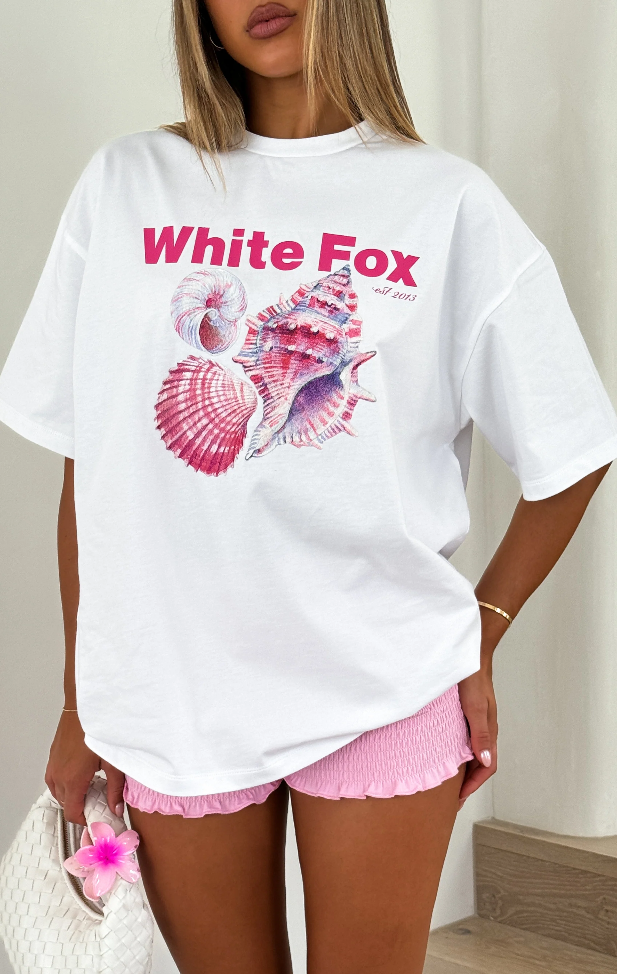 Hear The Ocean Oversized Tee White - Image 6