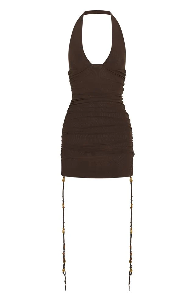 Hearts Desire Mini Dress Chocolate - Image 6