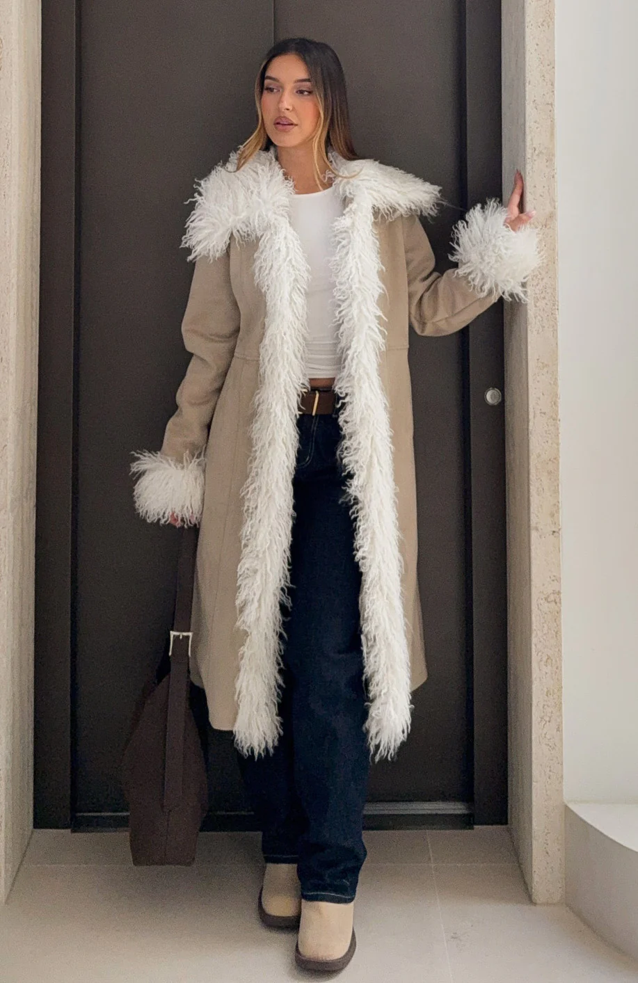Help Me Down Coat Beige - Image 2