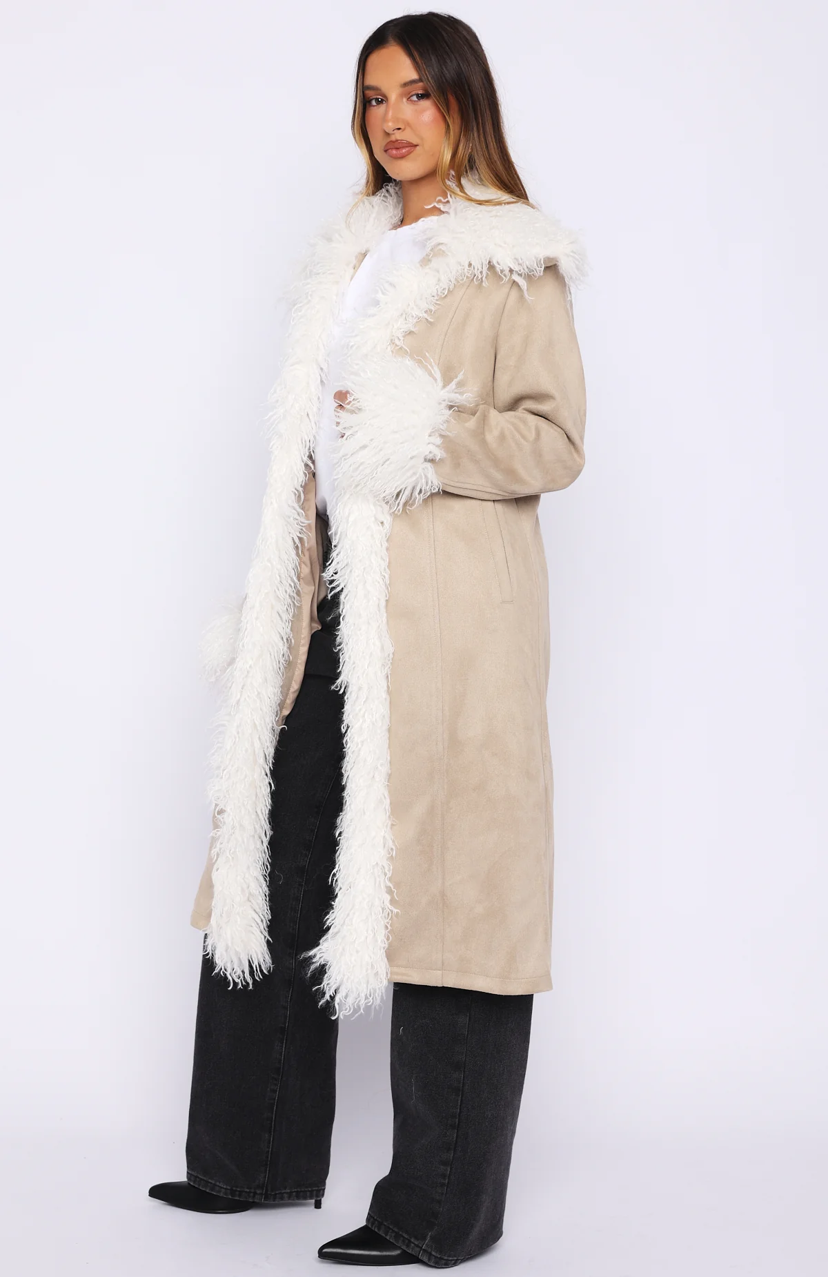 Help Me Down Coat Beige - Image 4