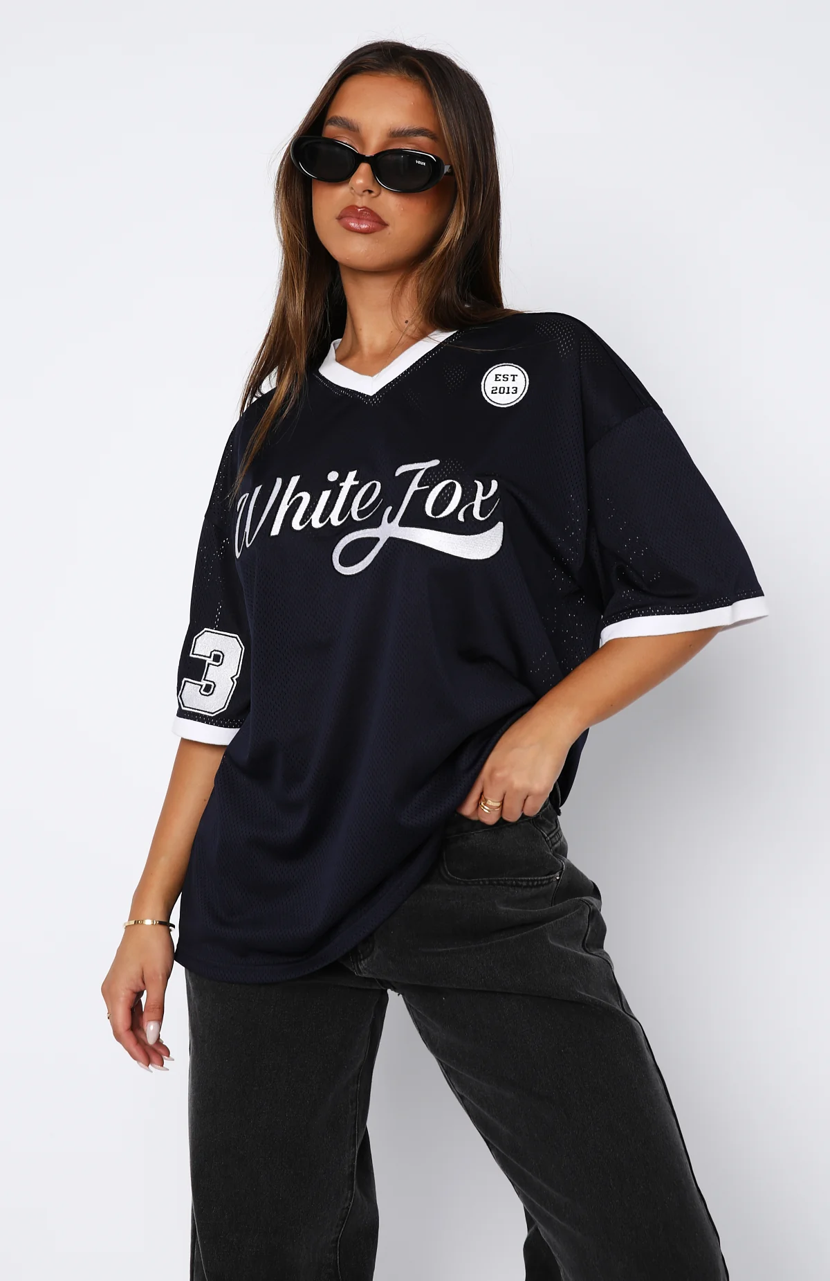 Hit A Home Run Oversized Jersey Navy - Image 2