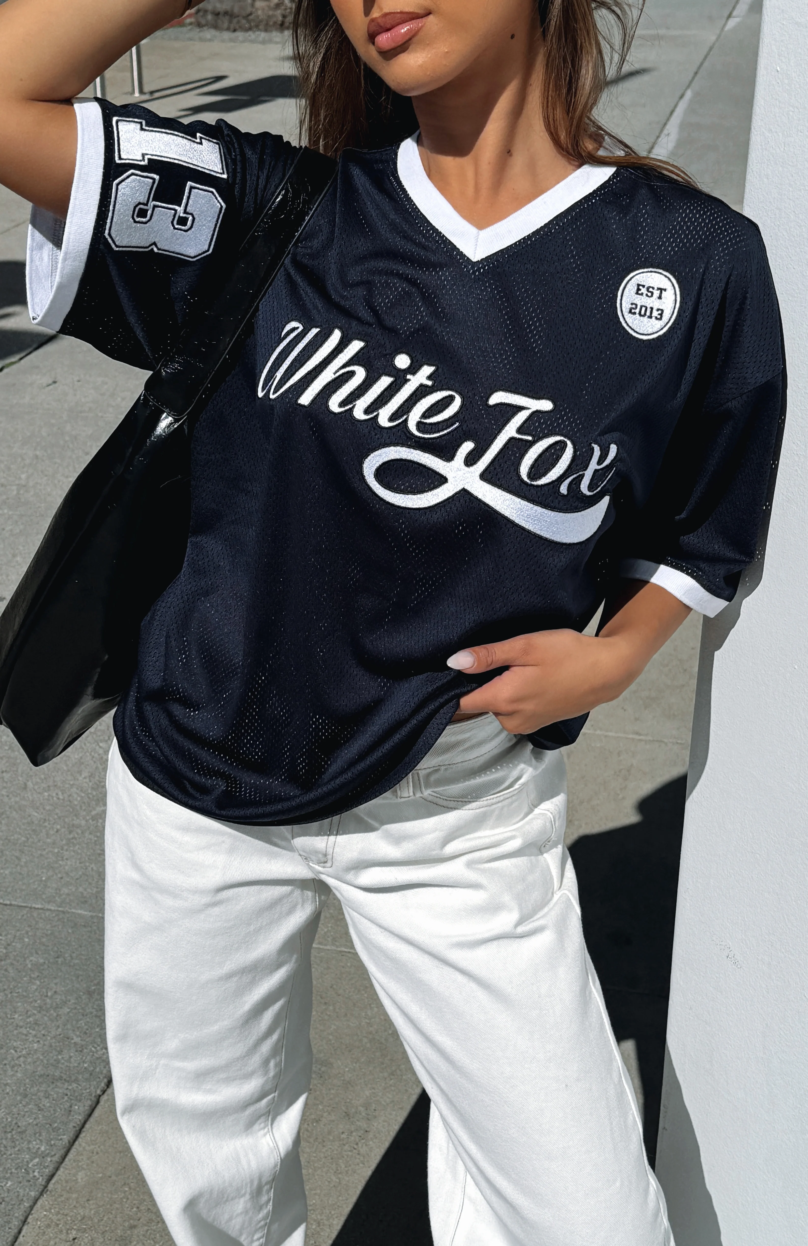 Hit A Home Run Oversized Jersey Navy - Image 5