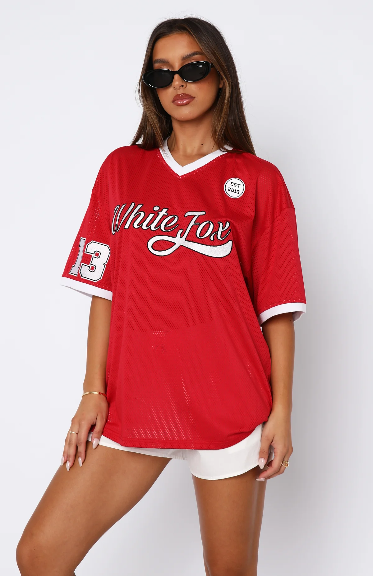 Hit A Home Run Oversized Jersey Red - Image 2