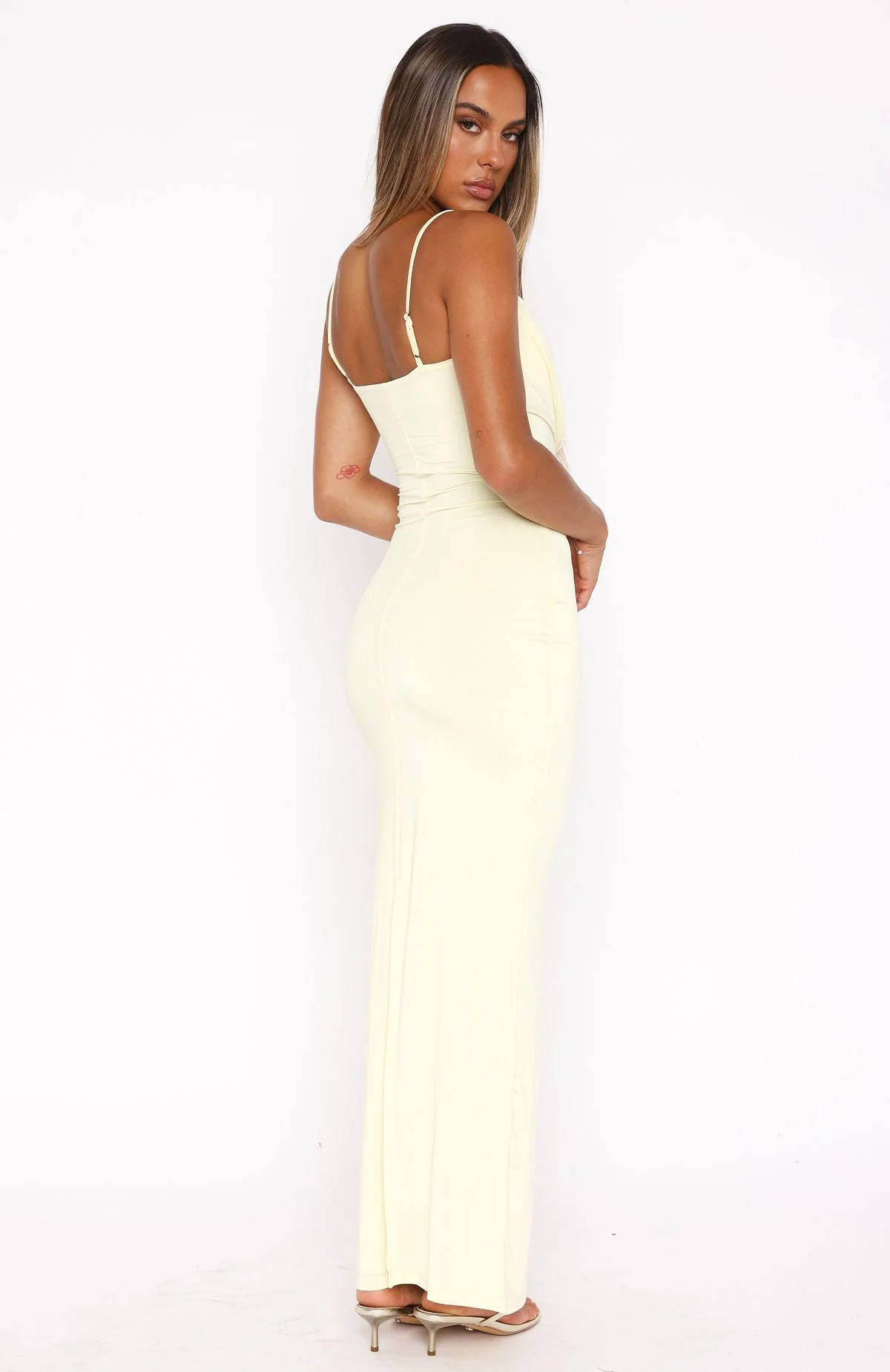Hit The City Maxi Dress Lemon - Image 4