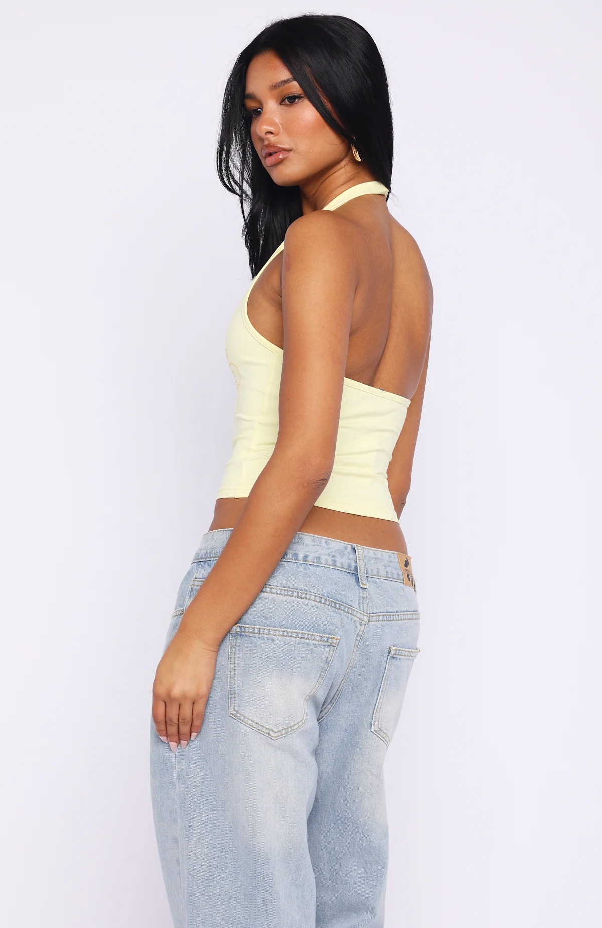 Honey Hustle Halter Top Lemon - Image 4