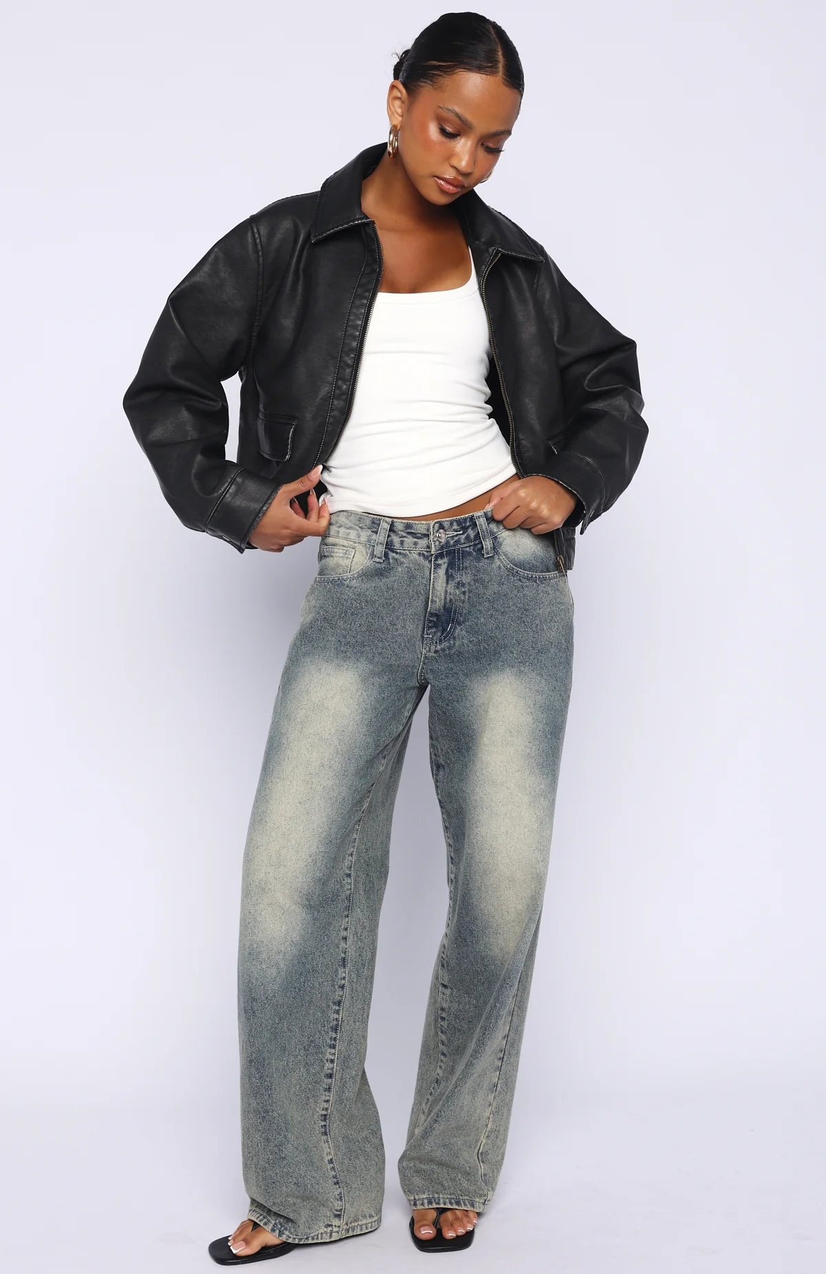 I Know Love PU Jacket Black - Image 5