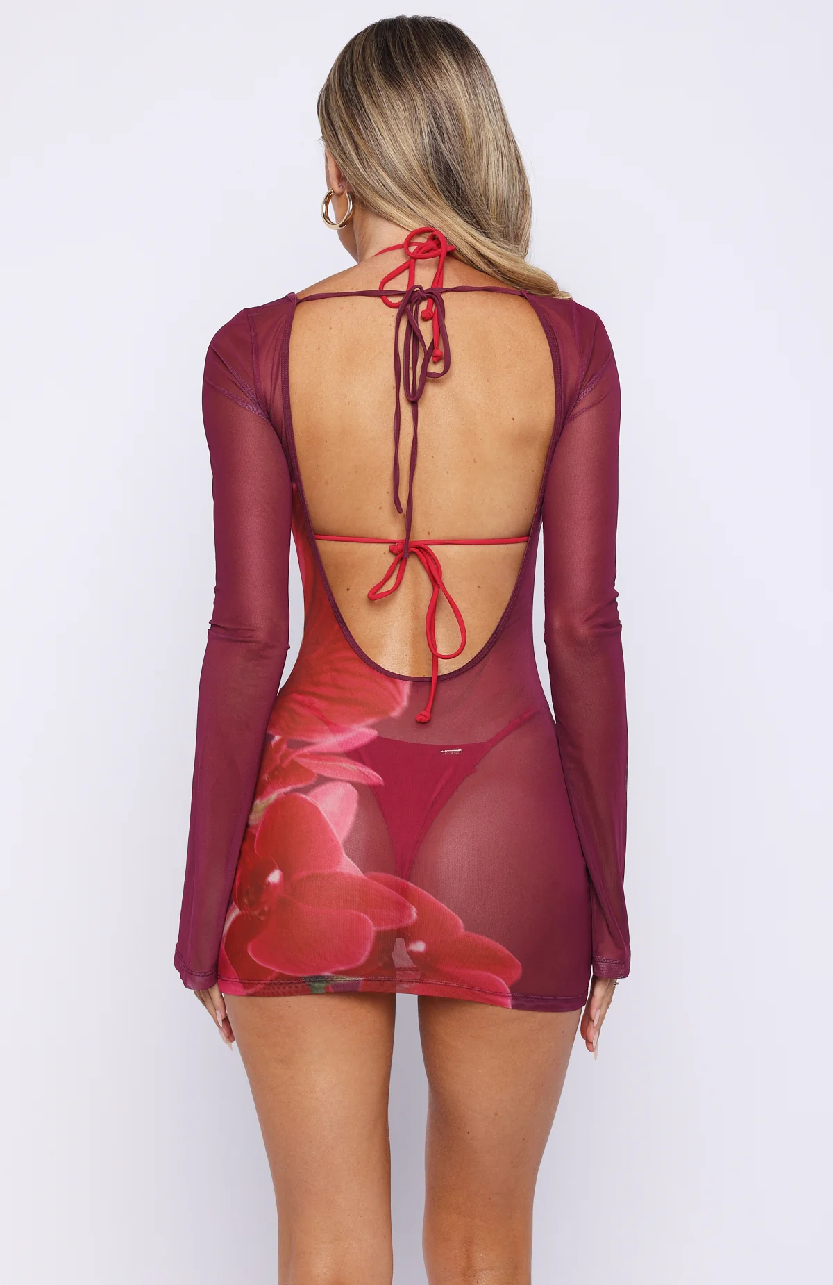 Ibiza Sands Long Sleeve Mini Dress Paradise Bloom - Image 5