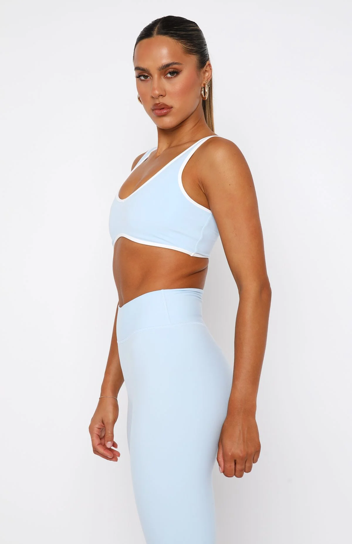 I'll Prove It Sports Crop Baby Blue/White - Image 3
