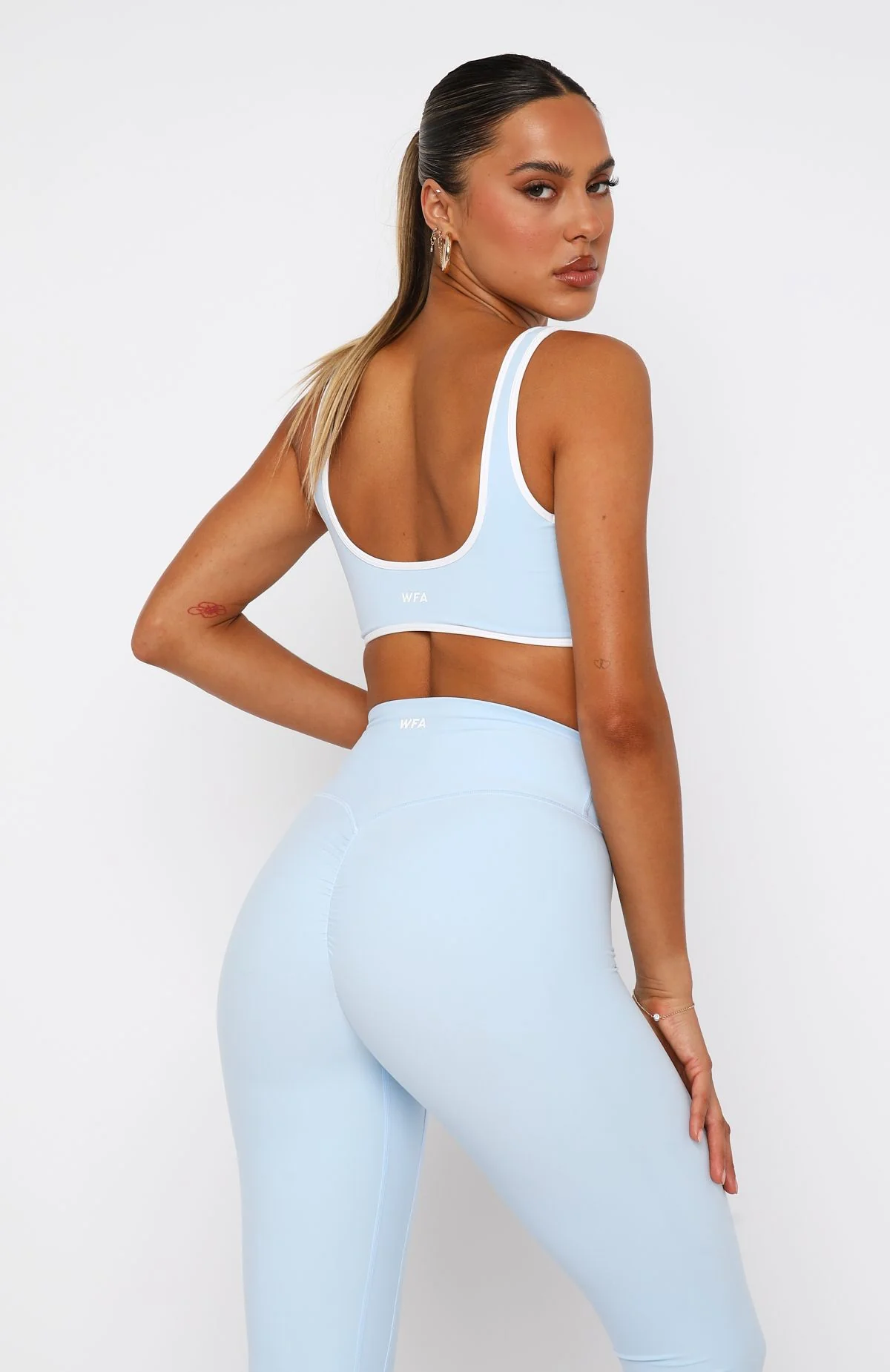 I'll Prove It Sports Crop Baby Blue/White - Image 4