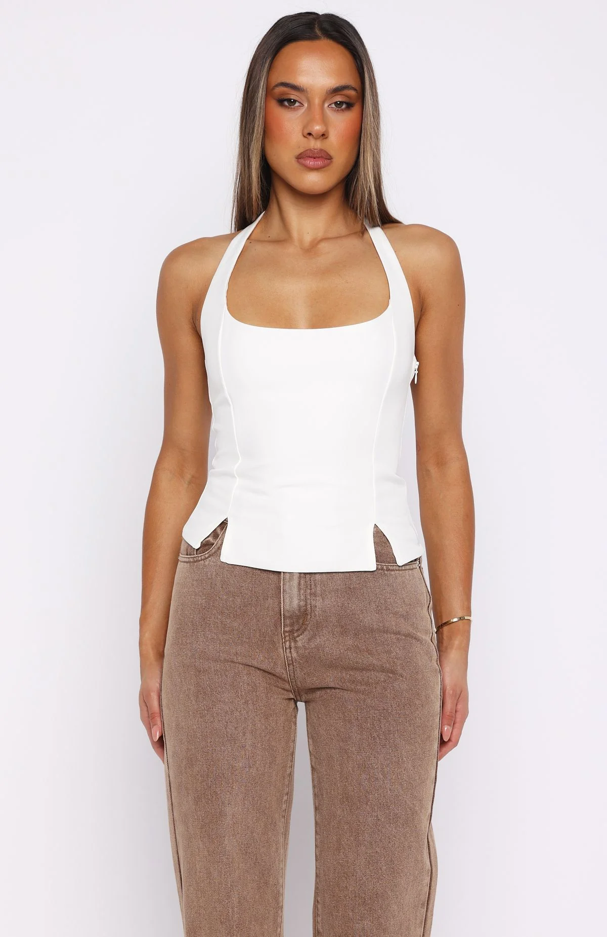 I'm Next Halter Top Off White - Image 3