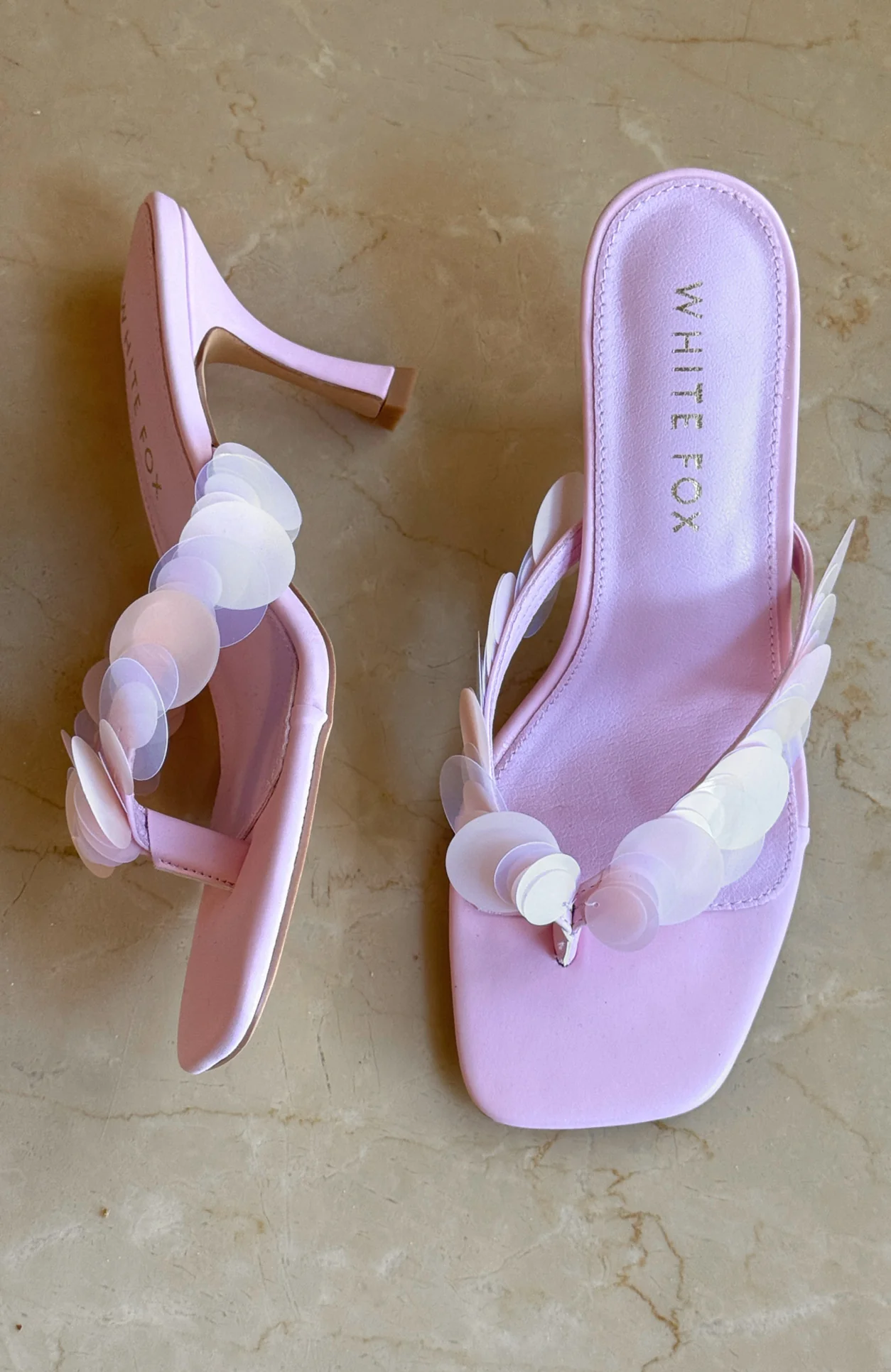 Imogen Sequin Mules Baby Pink - Image 5