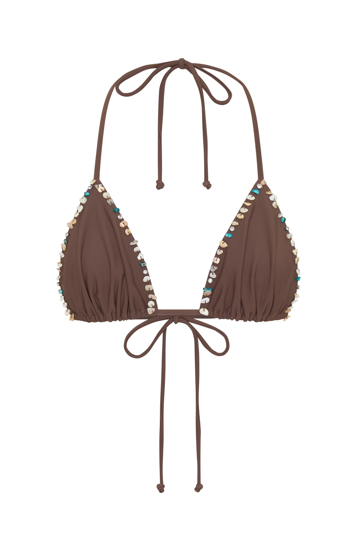 Isla Beaded Bikini Top Toasted Coconut - Image 7