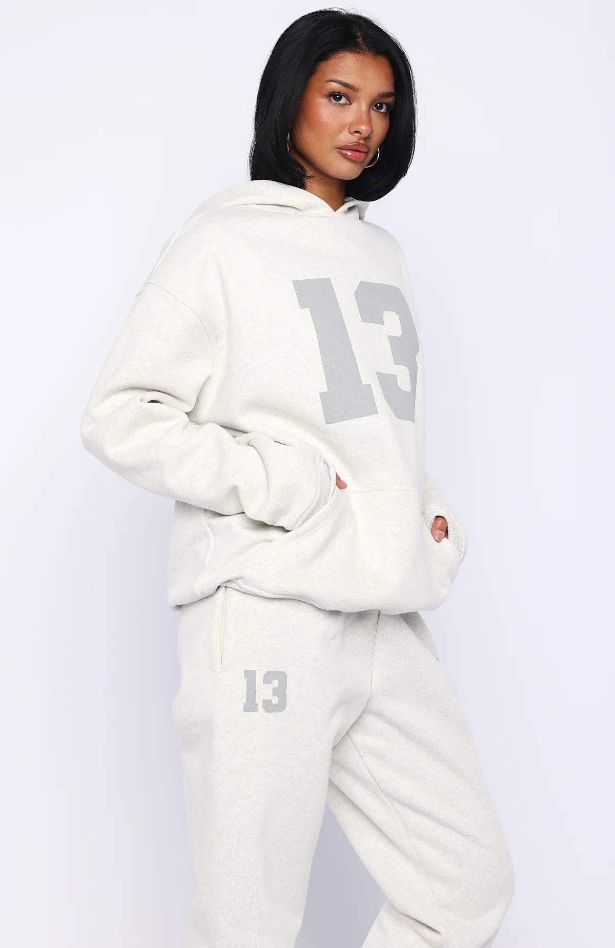 It's Your Chance Oversized Hoodie Grey Marle - Image 4
