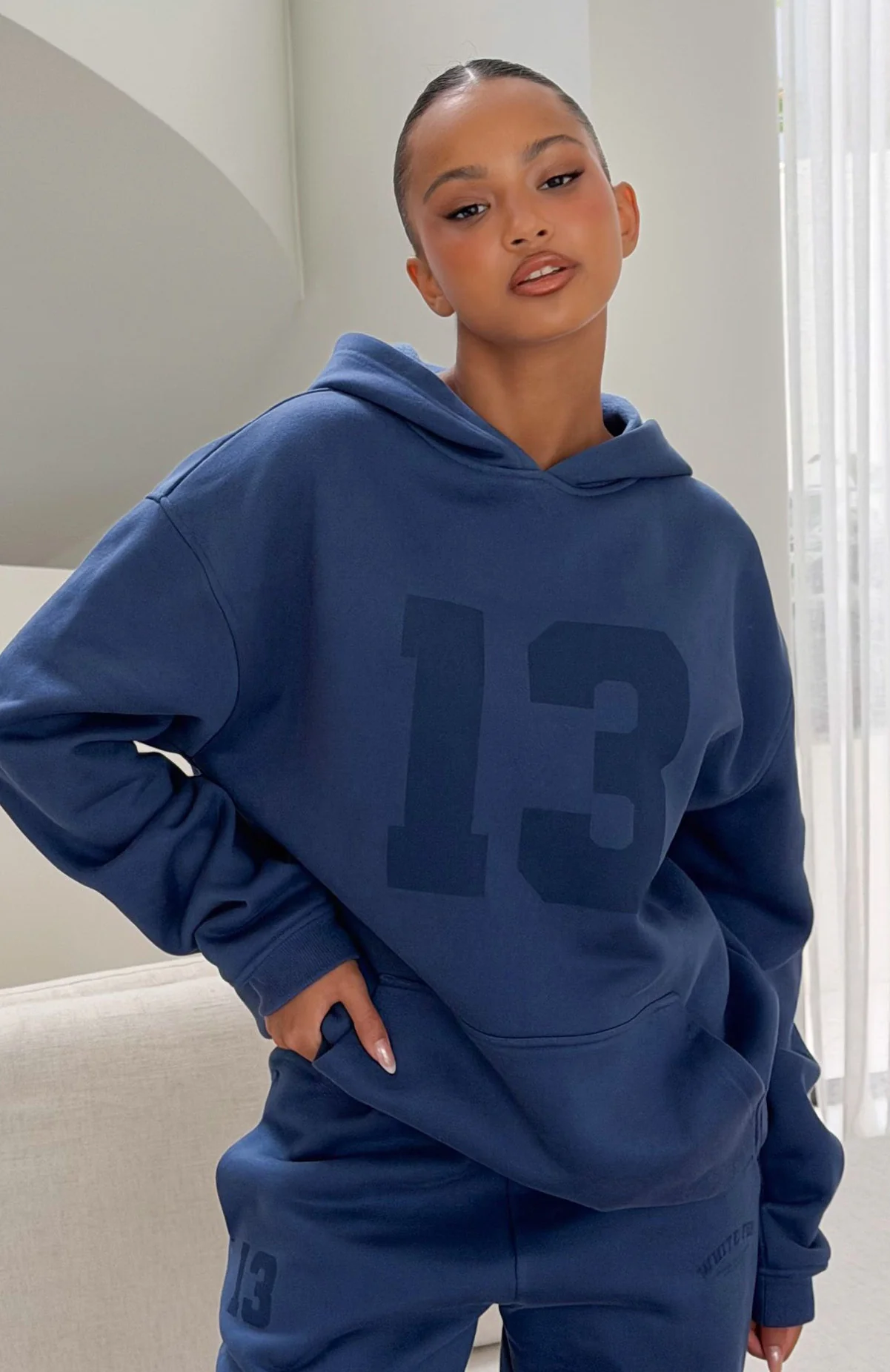 It's Your Chance Oversized Hoodie Navy - Image 6