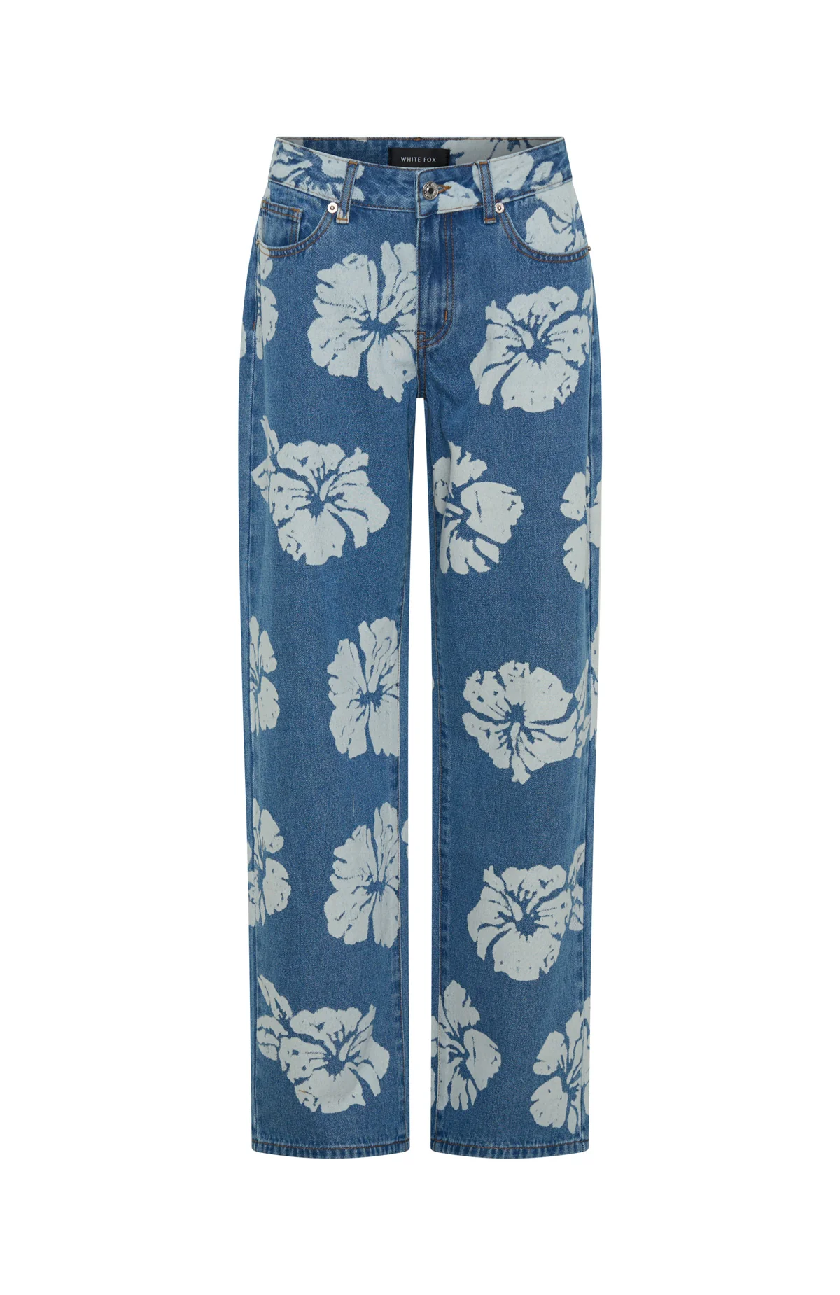 Jeanie Low Rise Wide Leg Jeans Flower Print - Image 6