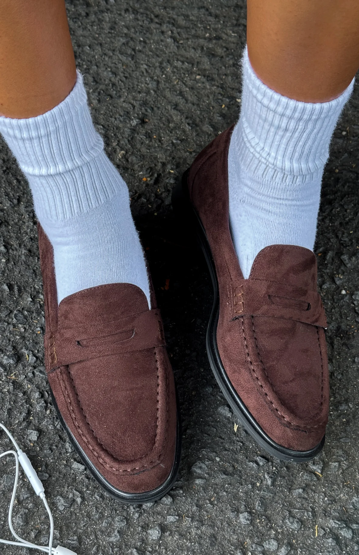 Judson Loafers Chocolate Faux Suede - Image 6