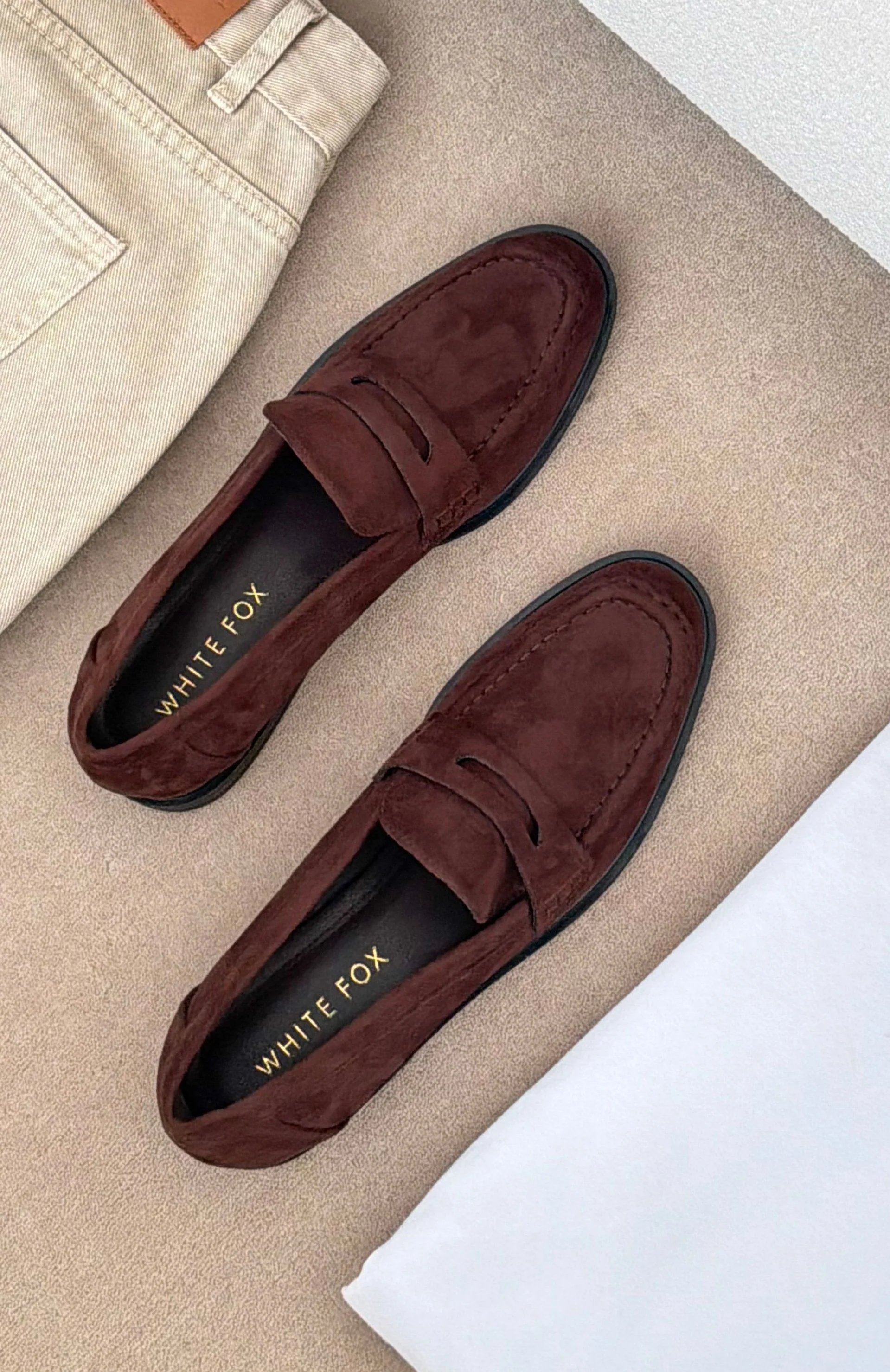 Judson Loafers Chocolate Faux Suede - Image 8