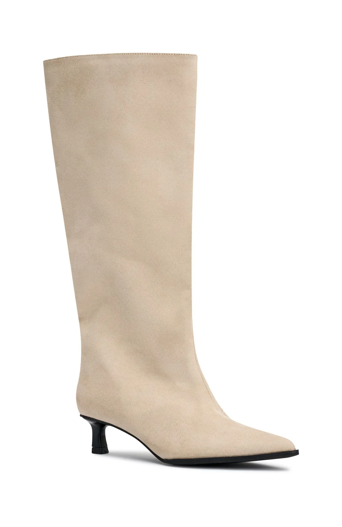 Juliette Knee High Boots Tan Faux Suede - Image 2
