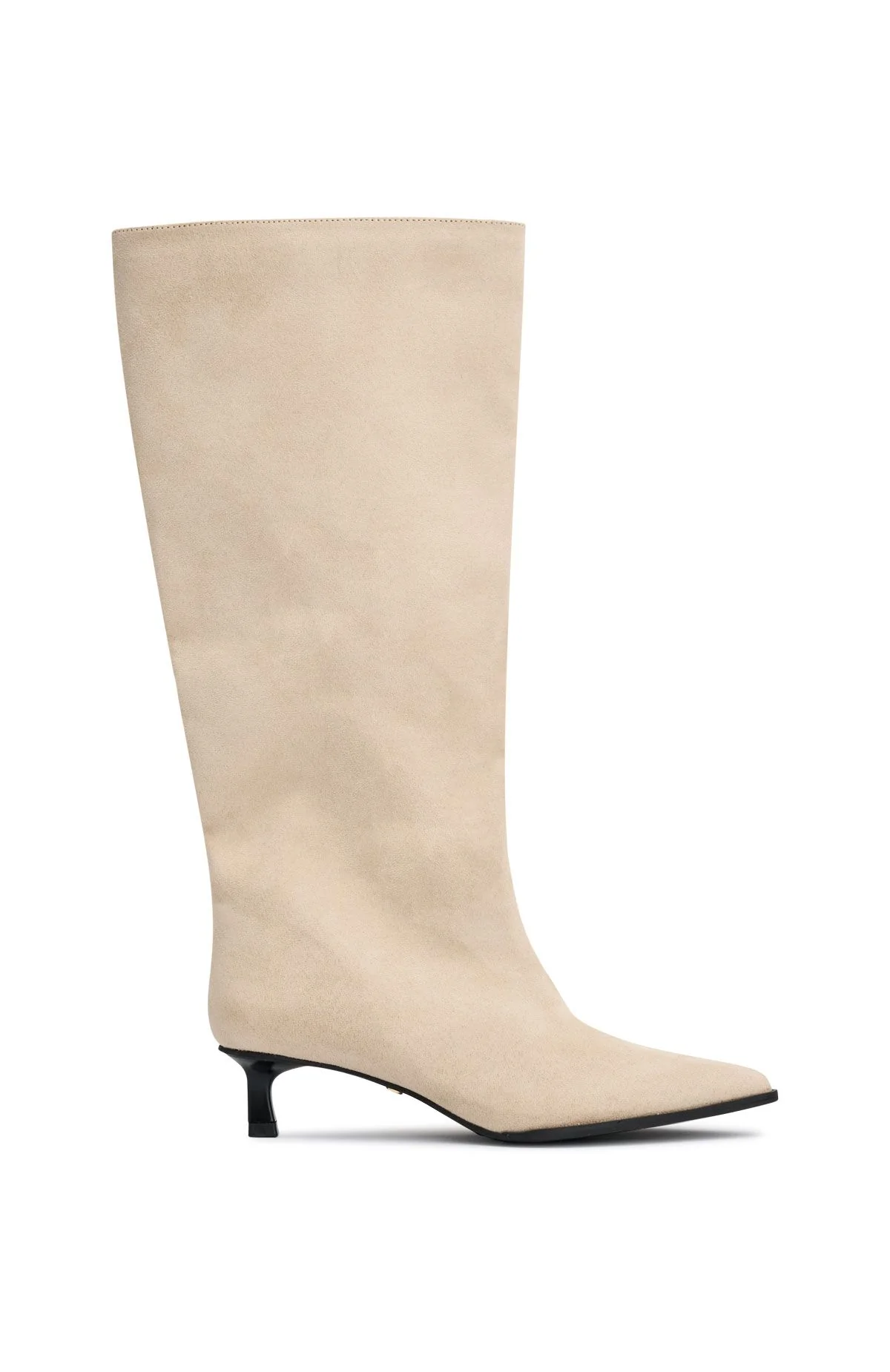 Juliette Knee High Boots Tan Faux Suede - Image 3