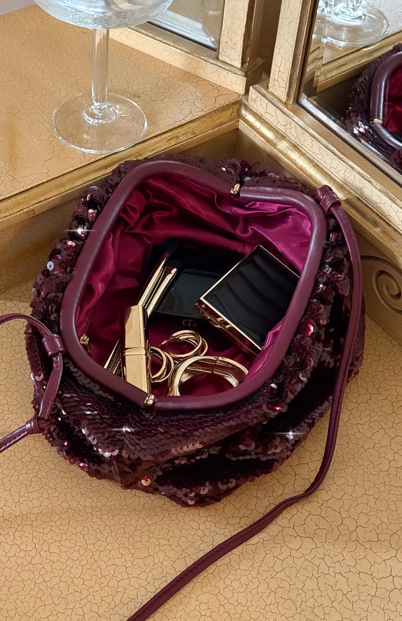 June Clutch Bag Burgundy - Image 2