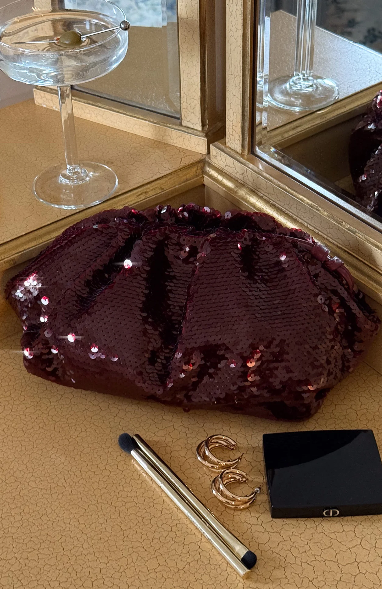 June Clutch Bag Burgundy - Image 5