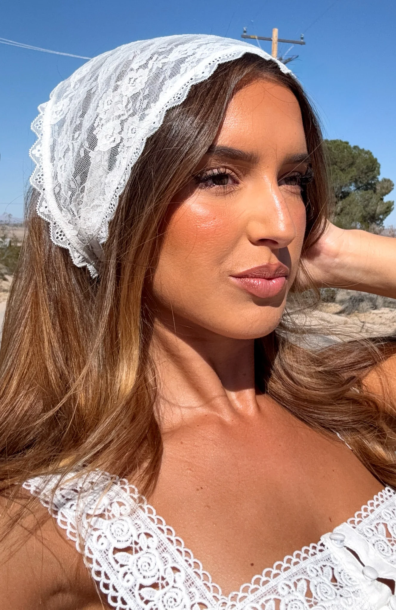 Just As You Are Lace Scarf White - Image 3
