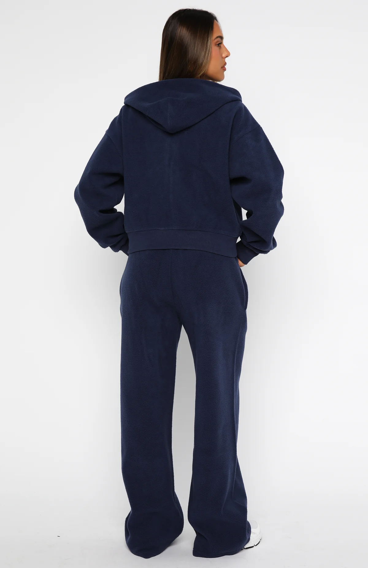 Just For Now Fleece Wide Leg Sweatpants Navy - Image 4