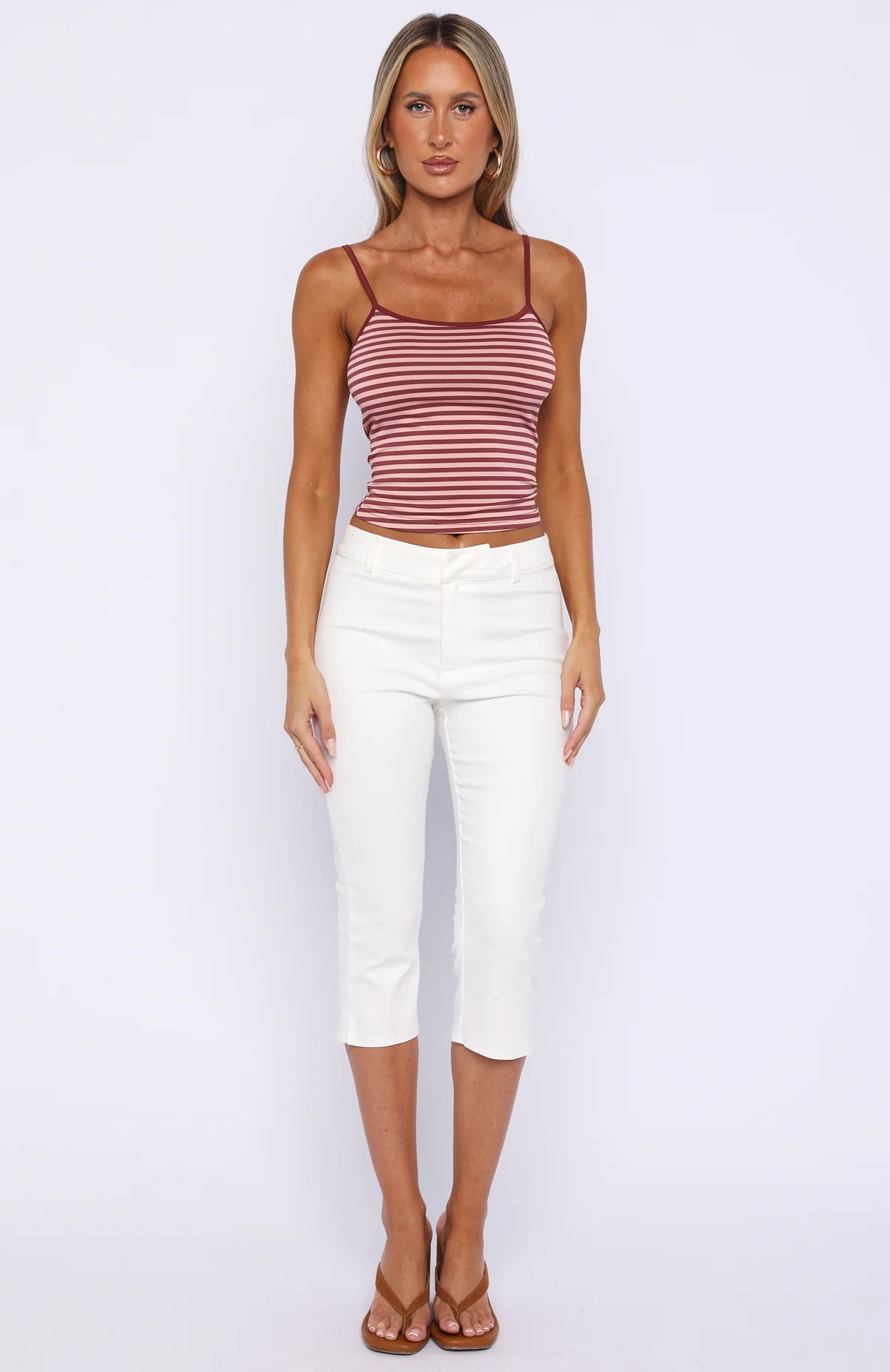 Just Let It Go Singlet Pink Stripe - Image 5
