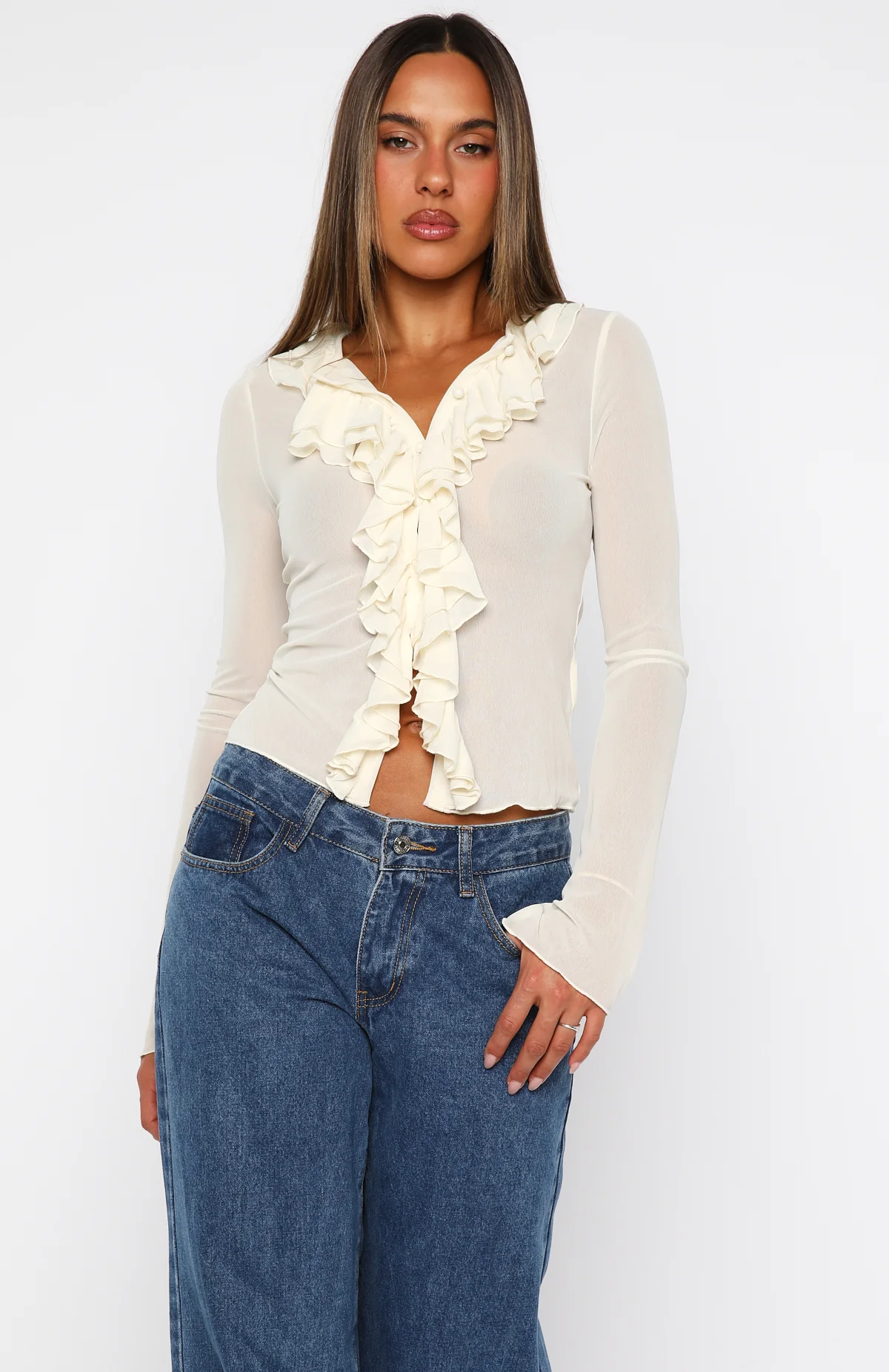 Just Me Long Sleeve Top Butter - Image 2