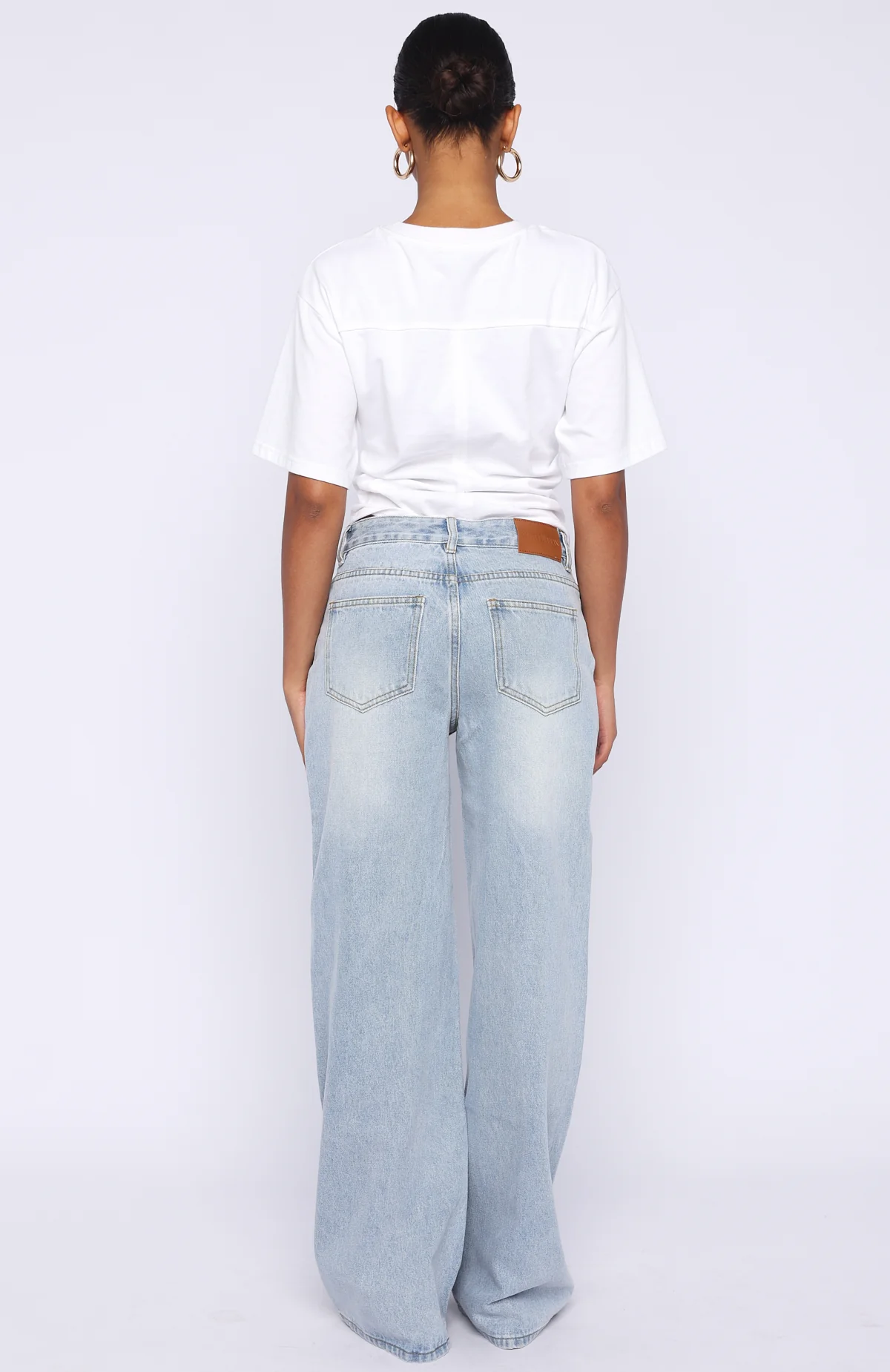 Just My Type Mid Rise Wide Leg Jeans Light Blue - Image 5