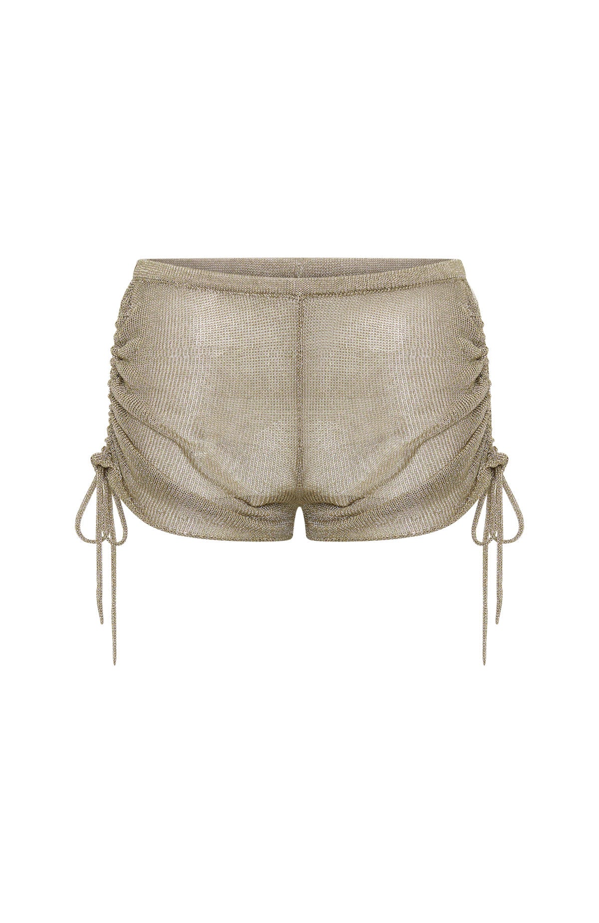 Just Out Here Knit Booty Shorts Gold - Image 9