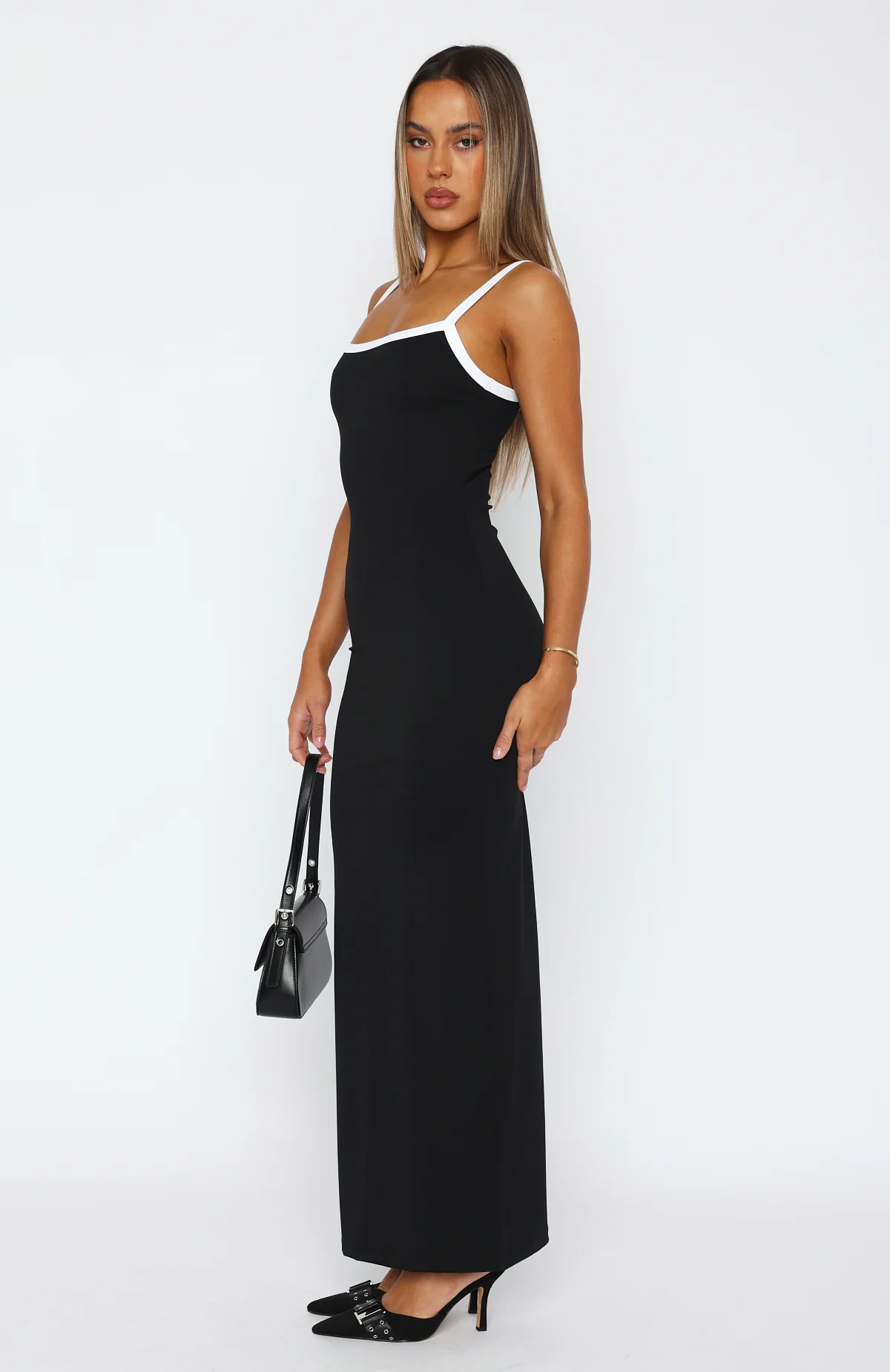 Just Stay Calm Maxi Dress Black - Image 3
