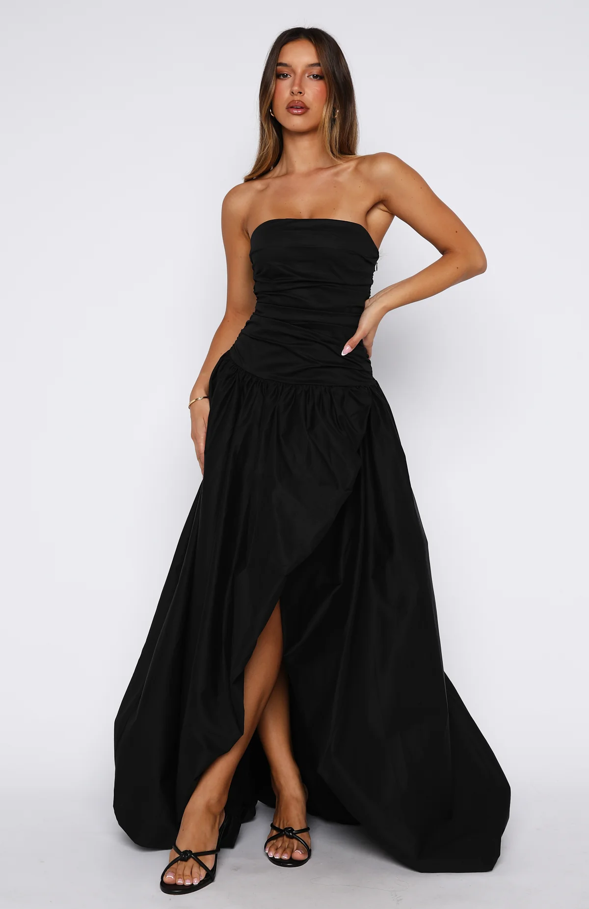 Keep My Promise Strapless Maxi Dress Black - Image 2