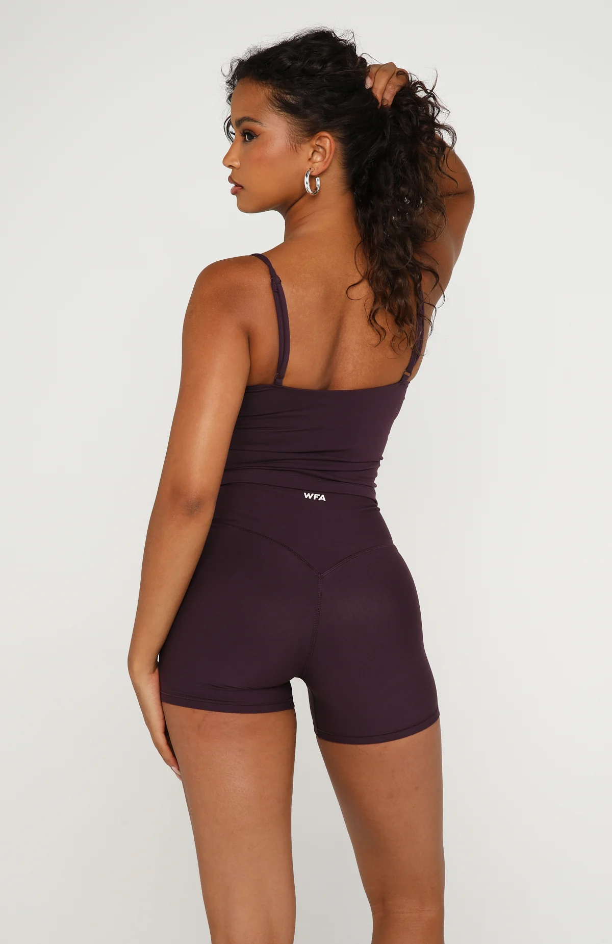 Keep Up High Waisted Shorts 4" Midnight Plum - Image 4