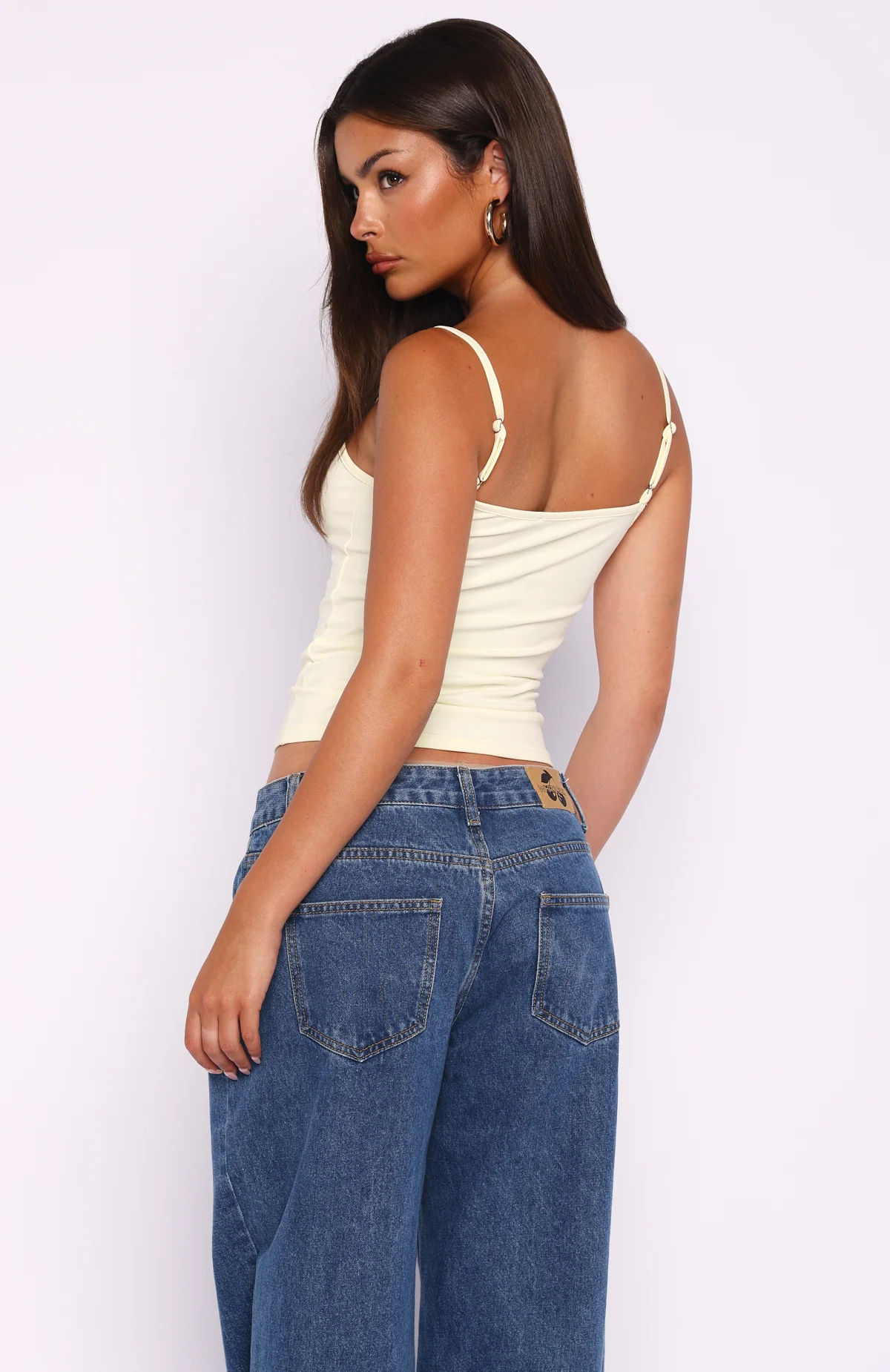 Keeping It Cute V Neck Cami Top Lemon - Image 4