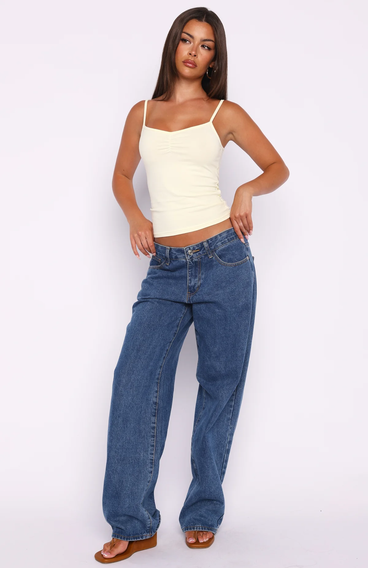 Keeping It Cute V Neck Cami Top Lemon - Image 5